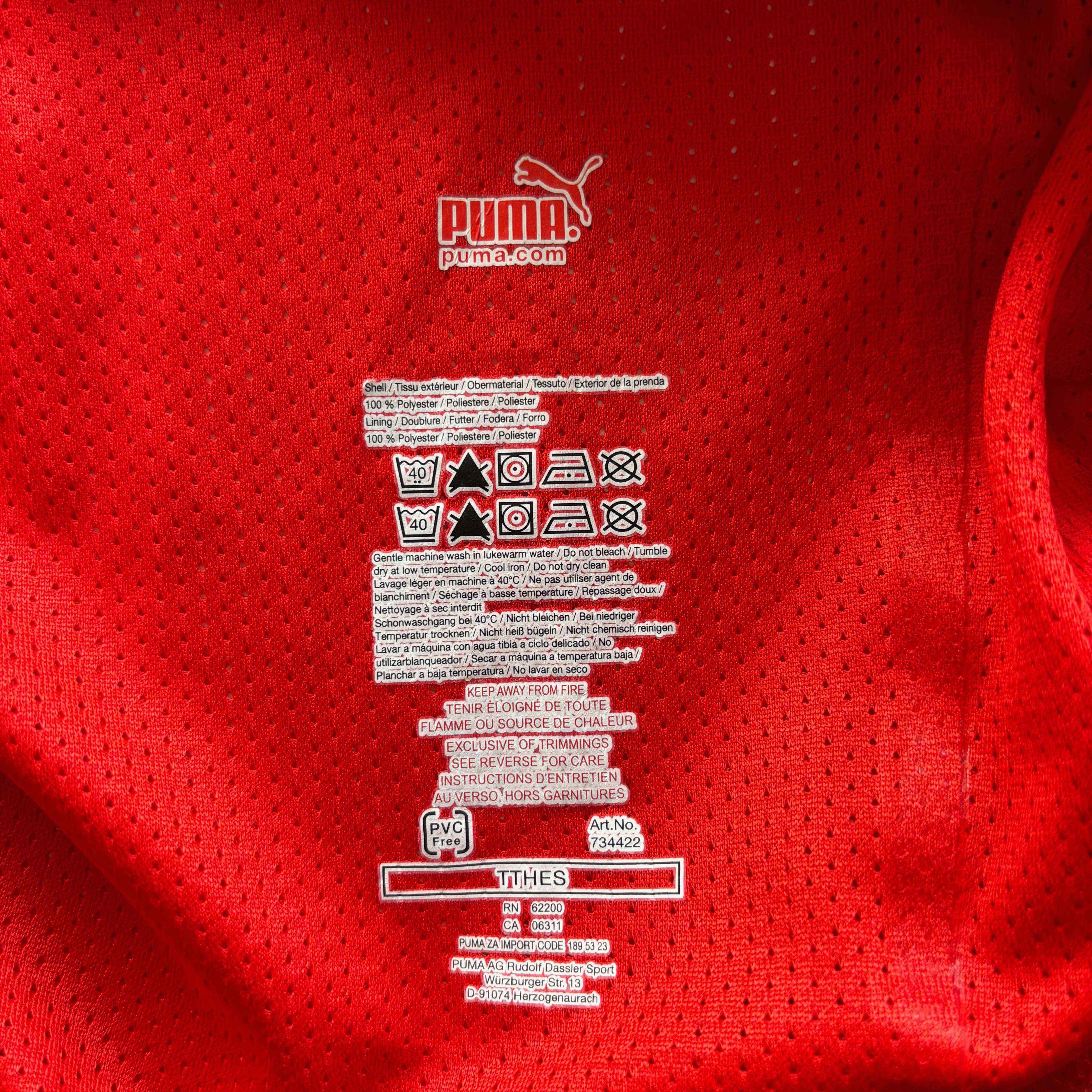 Puma MATCH WORN Czech Republic 2008 Plasil football jersey XL Size US XL / EU 56 / 4 - 10 Thumbnail