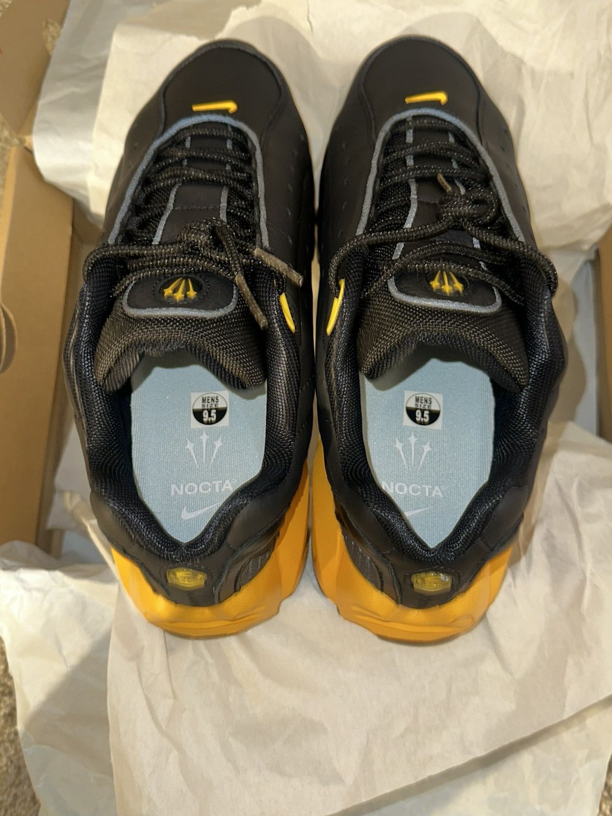 NOCTA Drake x Nike “Nocta Hot Step” (Blk/Yellow) Size US 9.5 / EU 42-43 - 4 Thumbnail