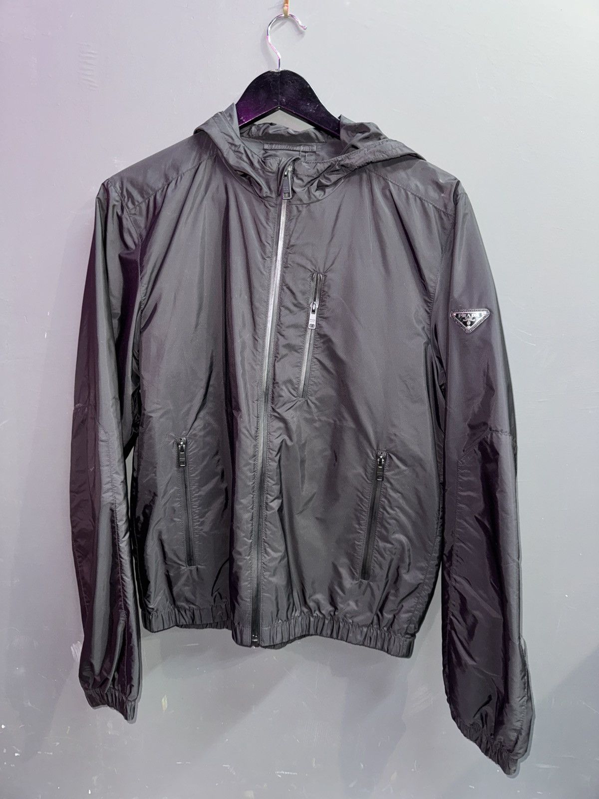 Prada Prada black Nylon windbreaker Size US S / EU 44-46 / 1 - 1 Thumbnail