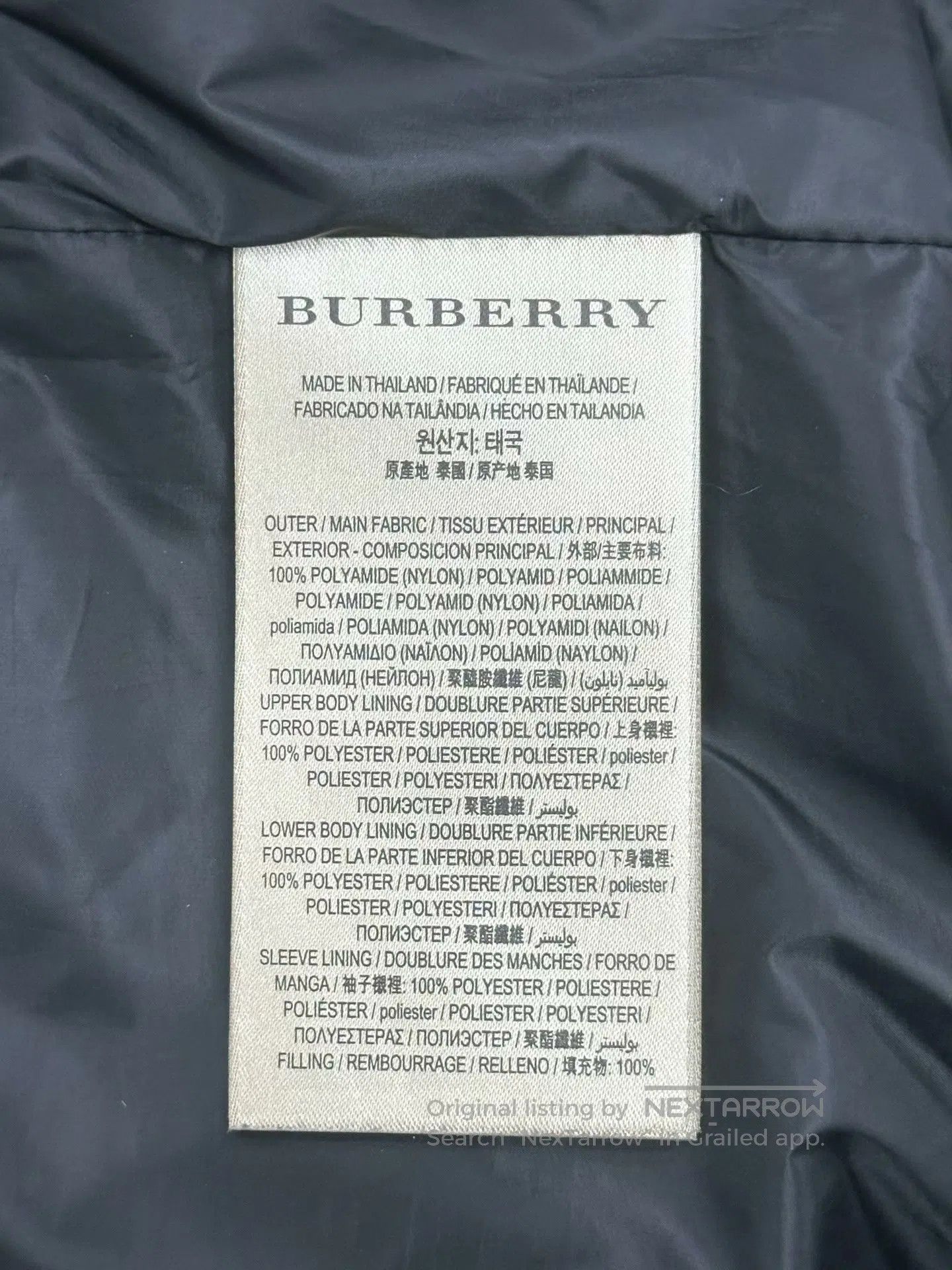 Burberry Burberry Blue Logo Letter Logo Zip-Up Hooded Down Jacket| Size S / US 4 / IT 40 - 4 Thumbnail