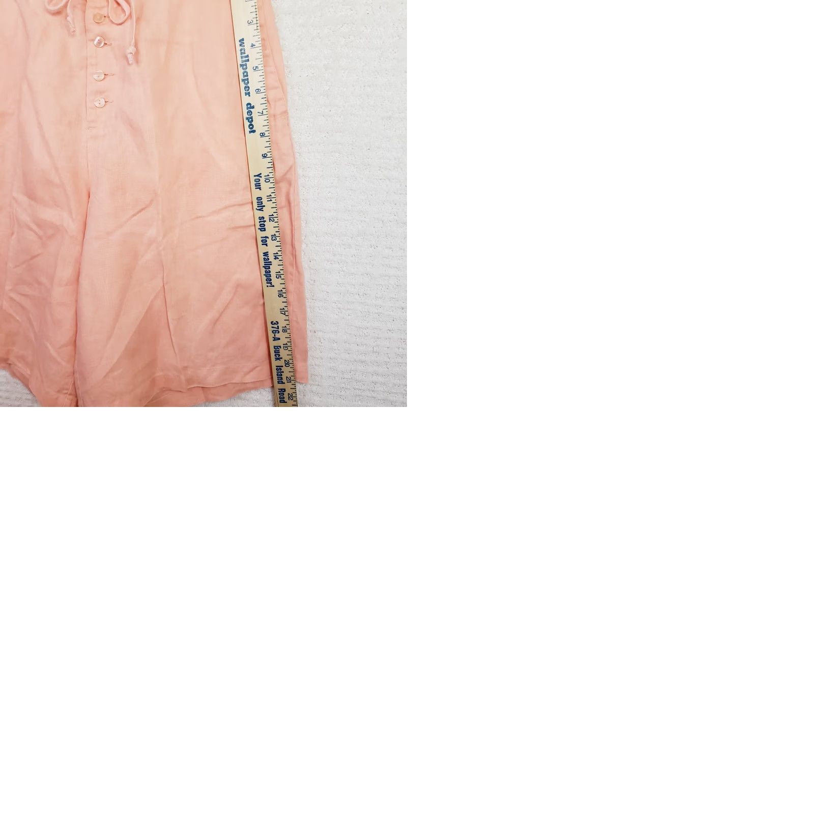 Pinko Chadwicks Of Boston Women's Bermuda Shorts 14 100% Linen Pink Drawstring, Regular, Pink, Women Size 36" / US 14 / IT 50 - 9 Thumbnail