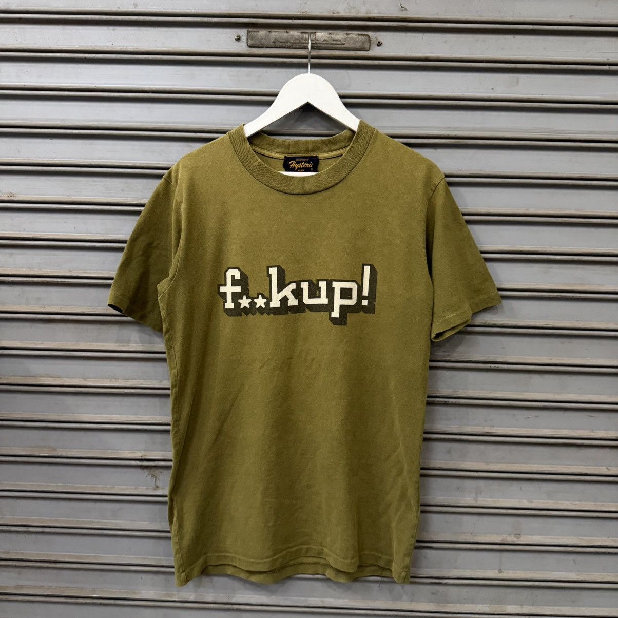 Hysteric Glamour Vintage Hysteric “fkup!” Tee – Olive Green Size US L / EU 52-54 / 3 - 1 Thumbnail