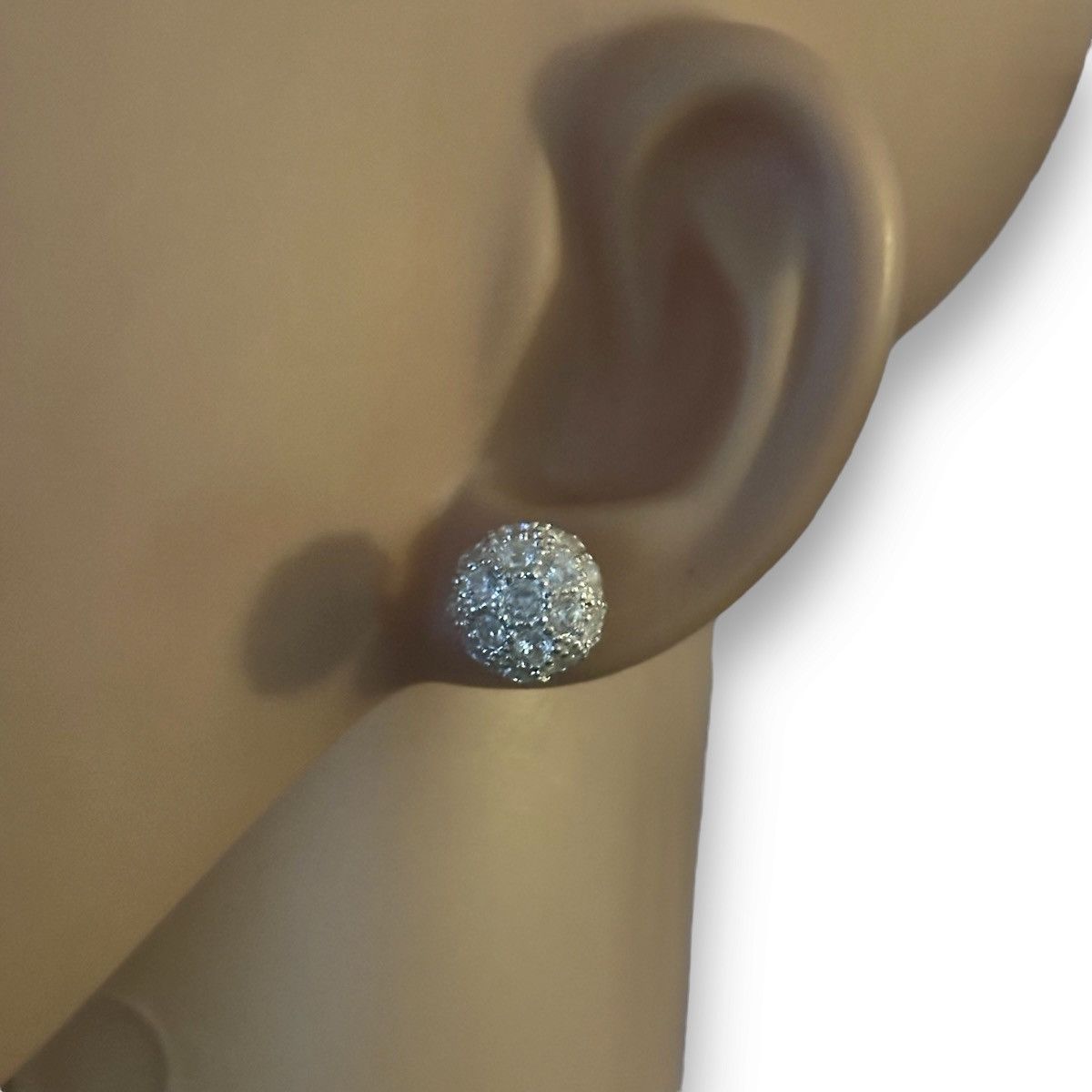 Other Paved crystal ball post earrings Size ONE SIZE - 2 Thumbnail