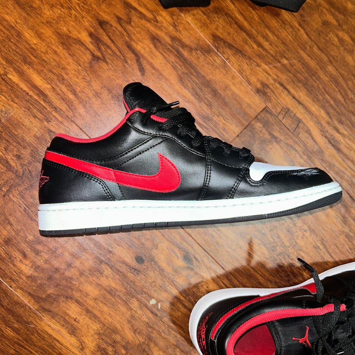 Jordan Brand Red and black Jordan 1 lows! Size US 11 / EU 44 - 2 Thumbnail