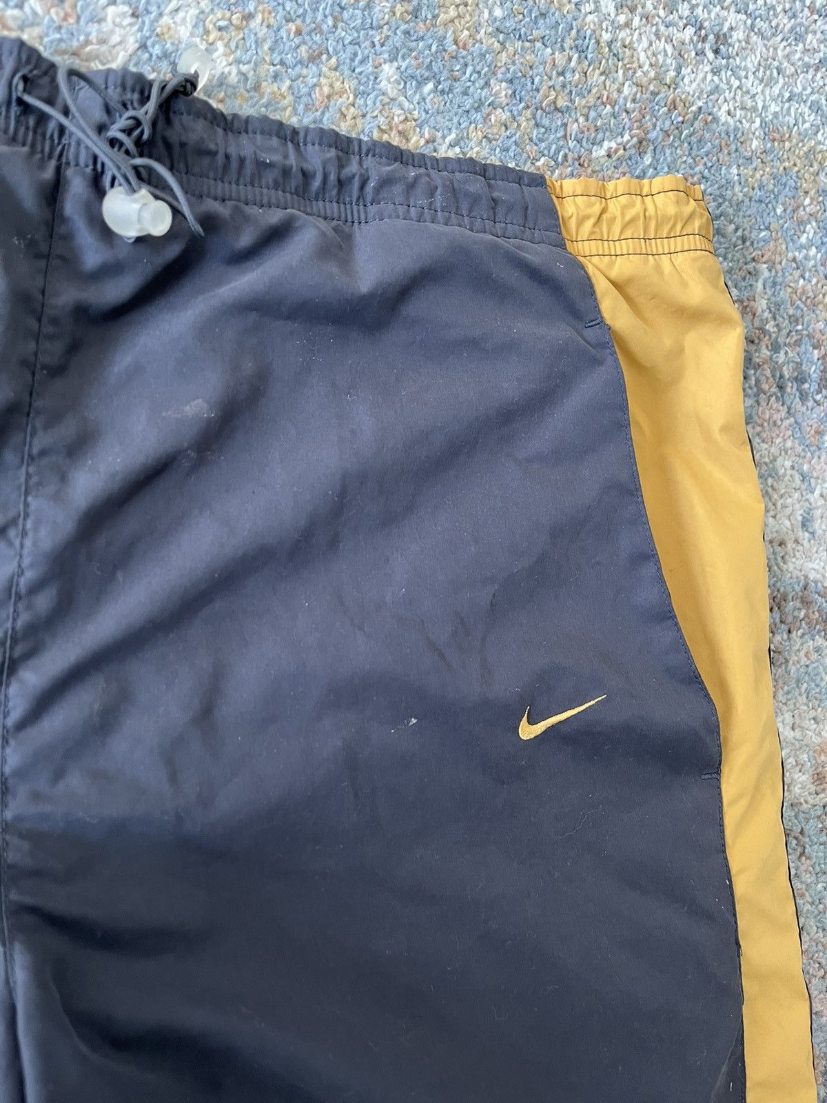 Vintage VTG Nike Drill Trackpants XL Baggy Blue Gold Y2K Zip Swishy Size US 38 / EU 54 - 9 Thumbnail