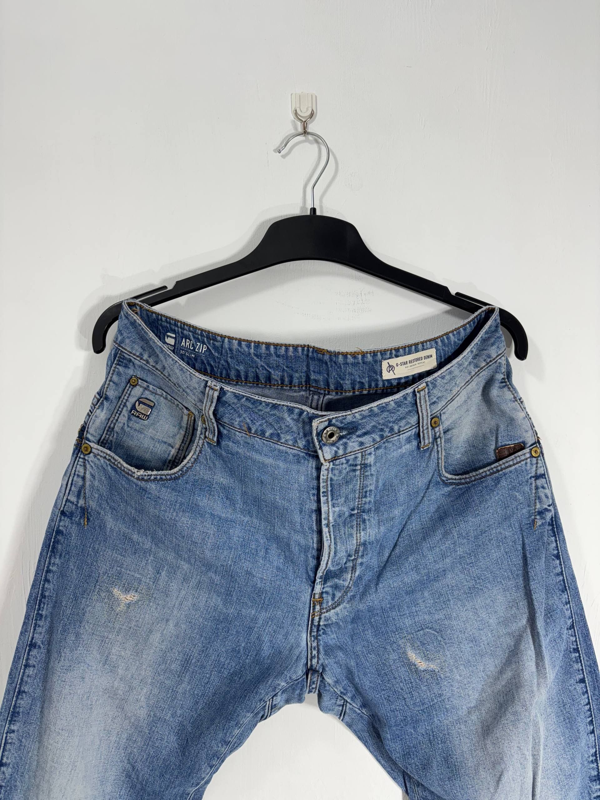 G-Star G-Star Arc Zip 3D Slim Biker Jeans W33 Size US 33 - 2 Thumbnail