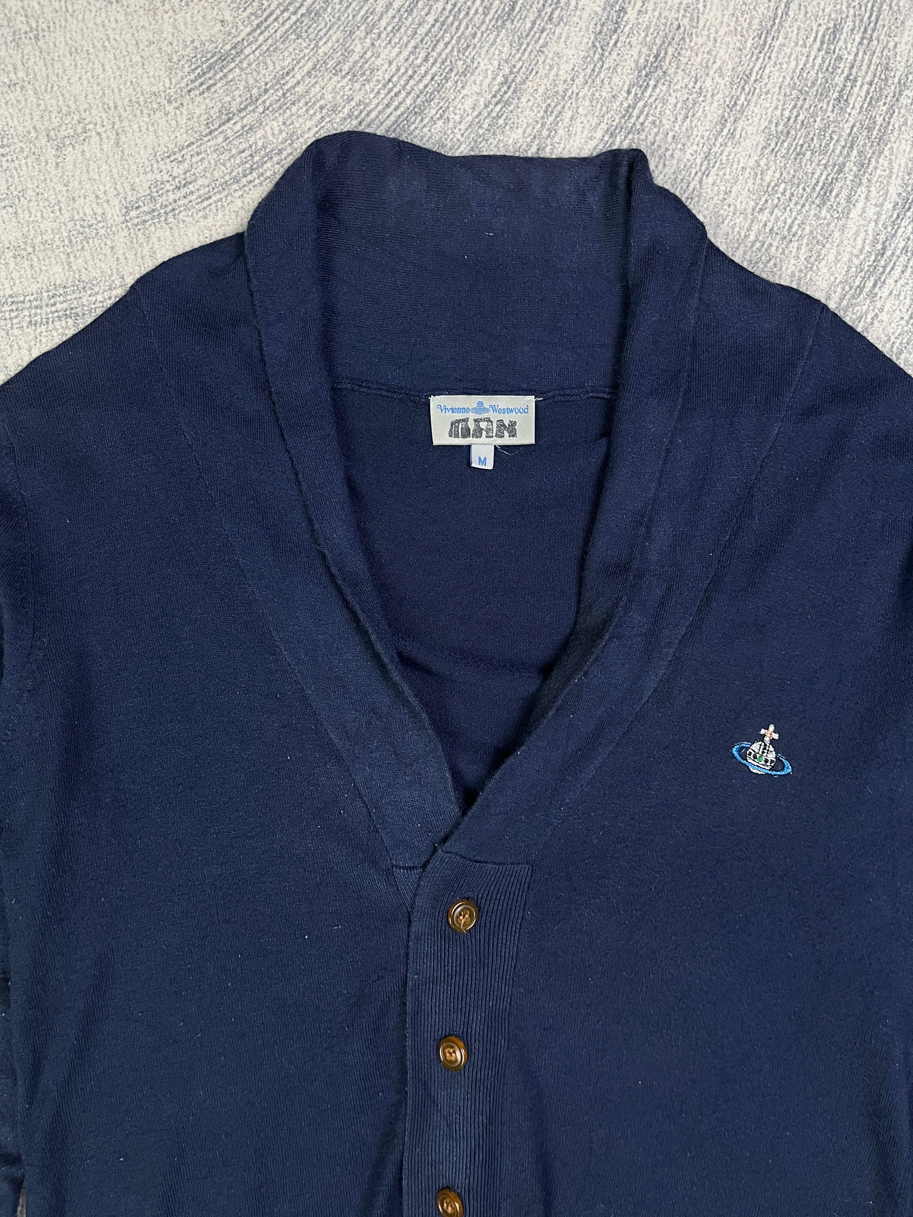 Vivienne Westwood Vivienne Westwood Man Made in Italy Navy Blue Cardigan Size US M / EU 48-50 / 2 - 3 Thumbnail