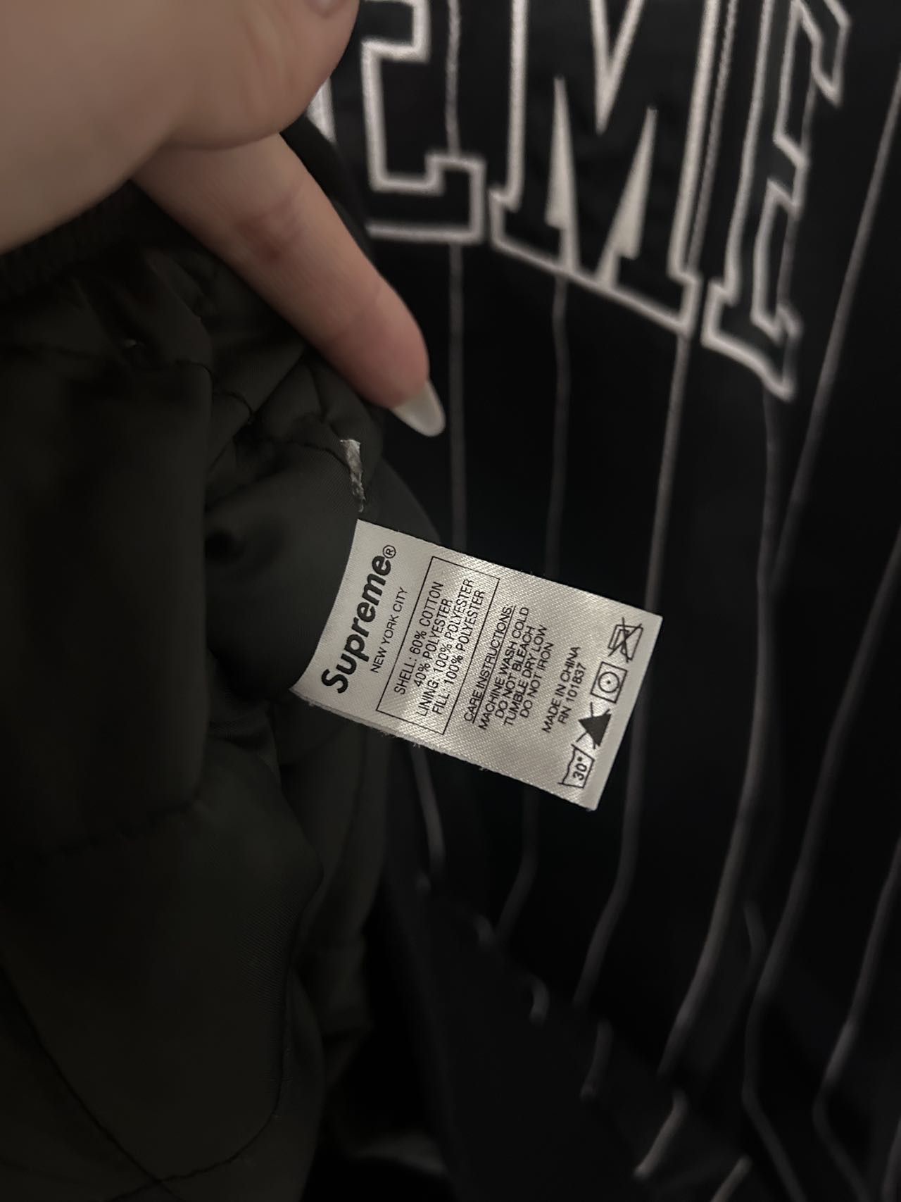 Supreme Supreme Pinstripe Varsity Jacket Size US M / EU 48-50 / 2 - 4 Thumbnail