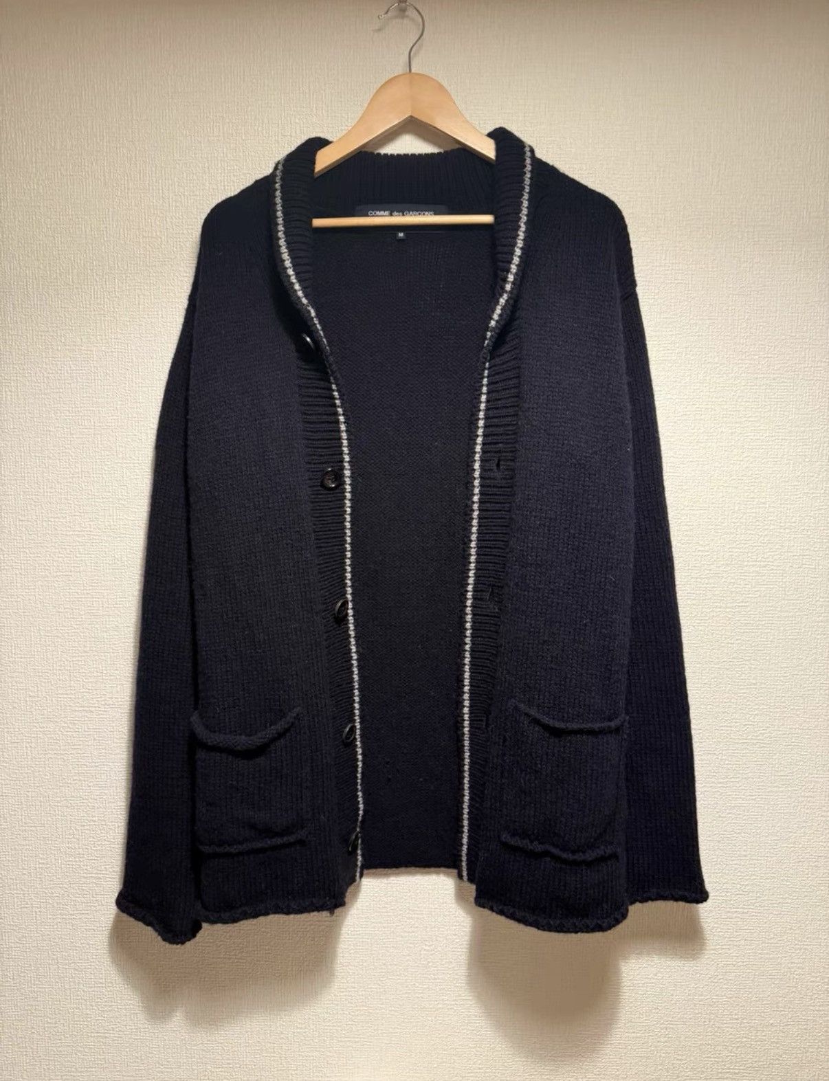 Comme des Garcons COMME des GARCONS HOMME Wool Knit Cardigan K24 Size US M / EU 48-50 / 2 - 1 Thumbnail