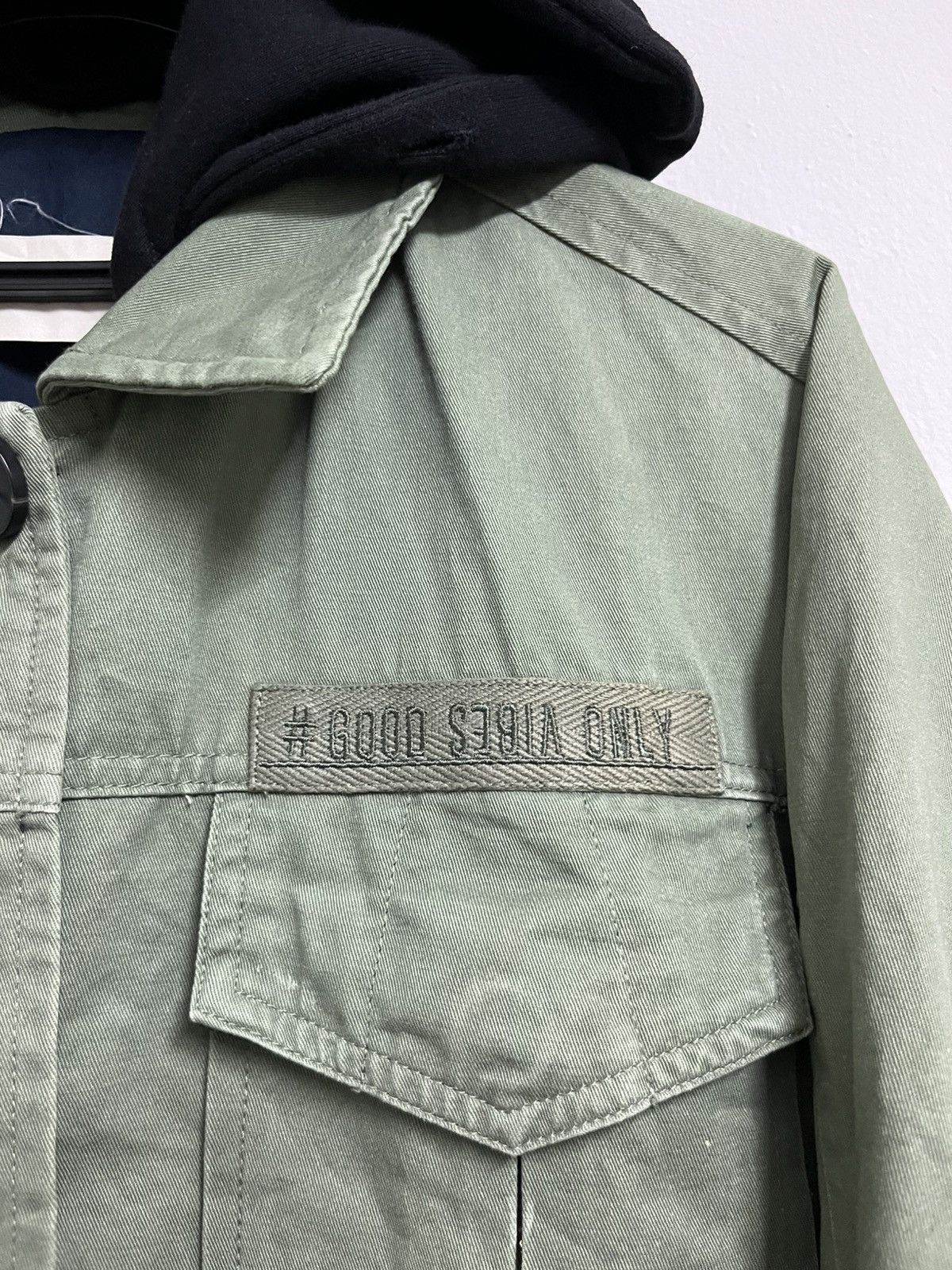 If Six Was Nine 🔥a.t green Good Vibes Embroidered Army Inspired Jackets Size US L / EU 52-54 / 3 - 5 Thumbnail