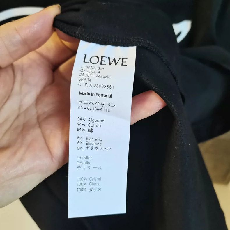 Loewe LOEWE Water Drill Black Short Sleeve T-shirt Size S / US 4 / IT 40 - 6 Thumbnail