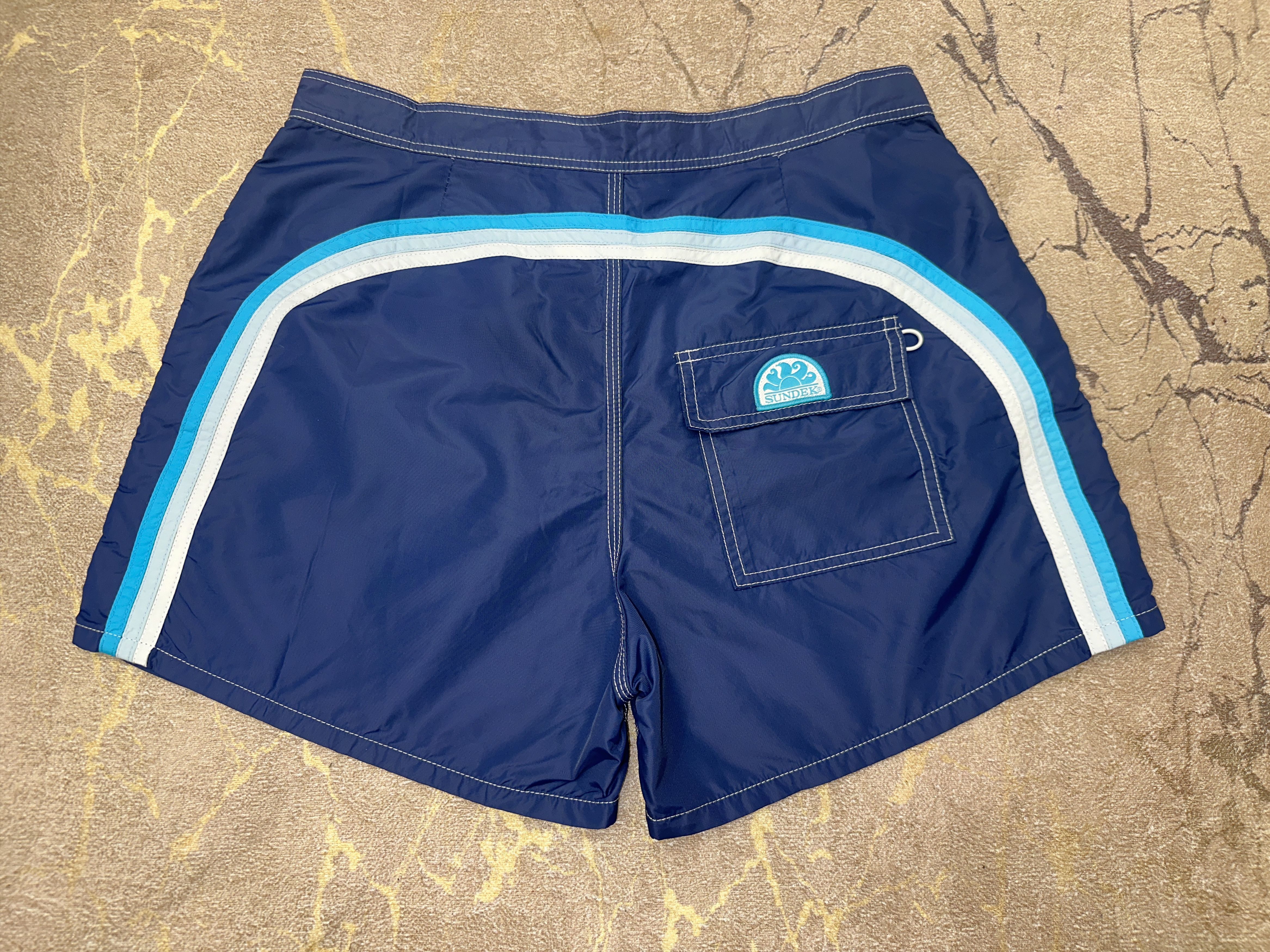 Sundek Sundek 34 Blue Beach Swim Trunks Board Shorts Size 34 S M Size US 34 / EU 50 - 2 Thumbnail