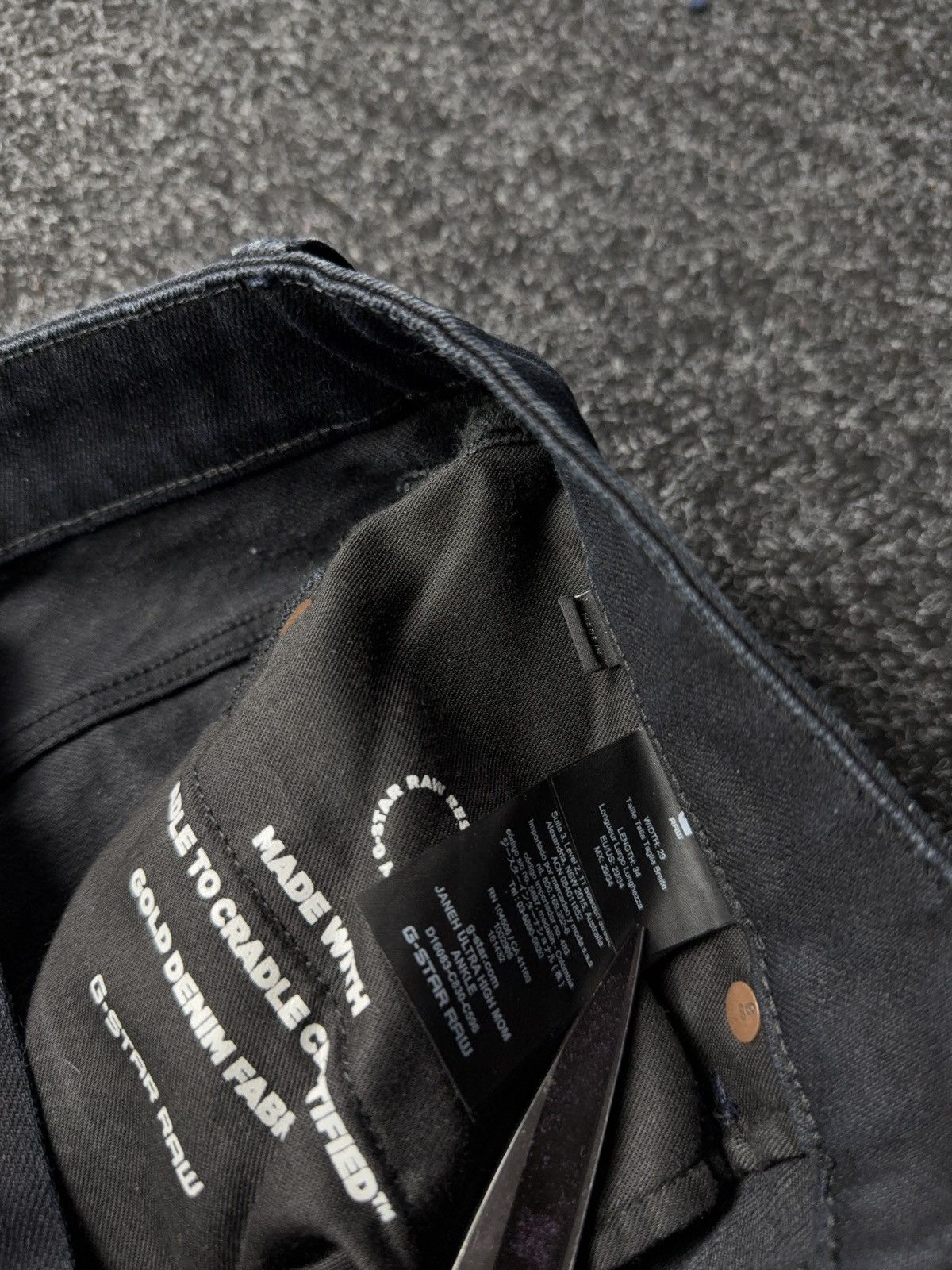 G-Star G-Star RAW Janeh Loose Tapered Jeans Black Cradle Denim Y2K Size 29" - 9 Thumbnail
