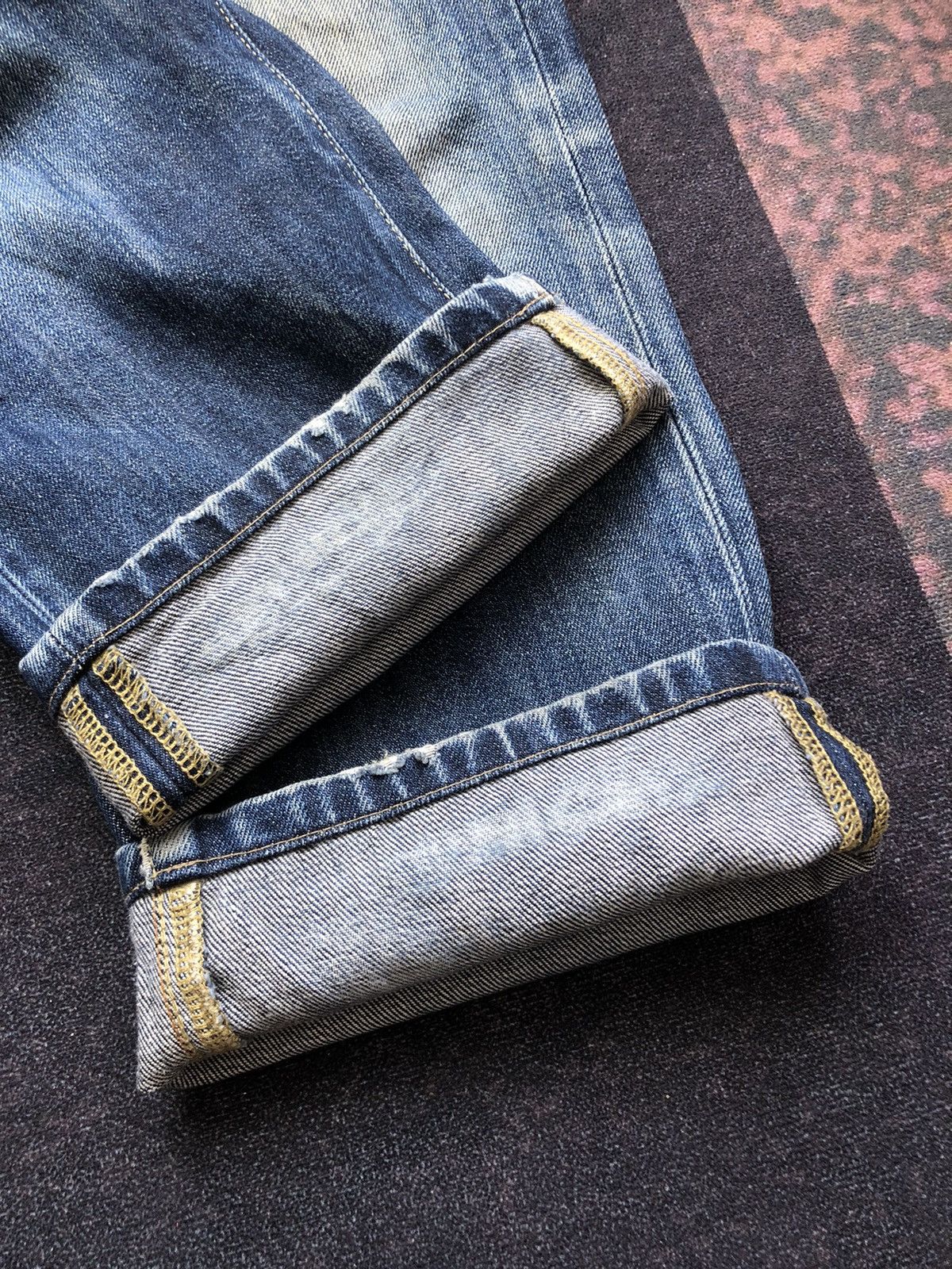 If Six Was Nine × Le Grande Bleu (L.G.B.) × Uniqlo Vintage Japanese brand uniqlo nice fade jeans lgb style Size US 34 / EU 50 - 8 Thumbnail