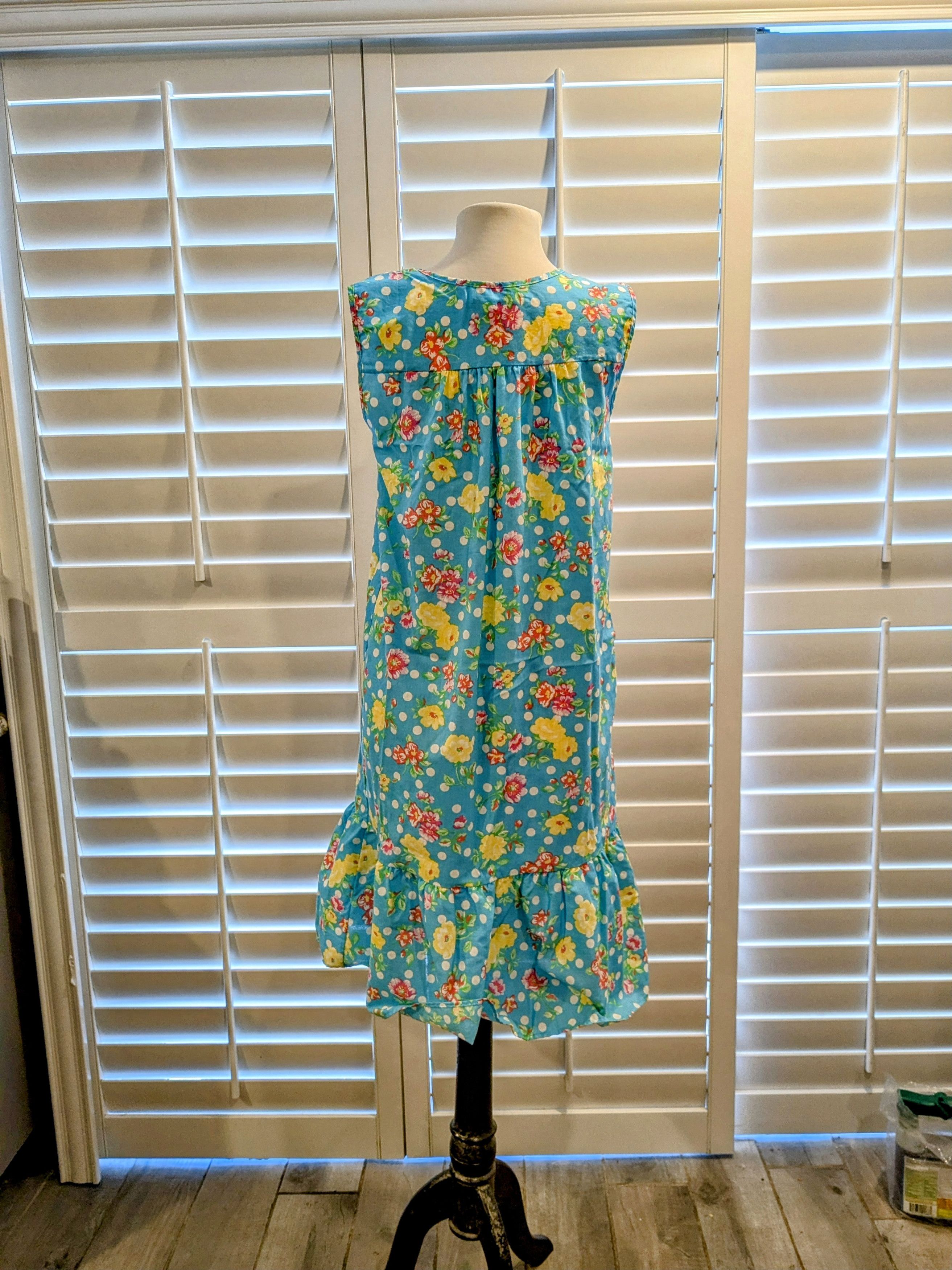 Designer Anthony Richards Sundress Floral Sleeveless Ruffle Pastel Size S / US 4 / IT 40 - 8 Thumbnail