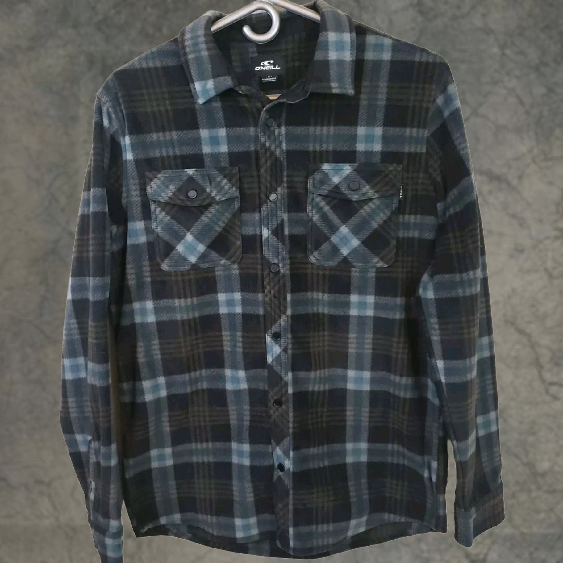 O'Neill O'Neill Shirt Mens S Blue Black Men Jacket Plaid Polyester Schaket Size US S / EU 44-46 / 1 - 1 Thumbnail