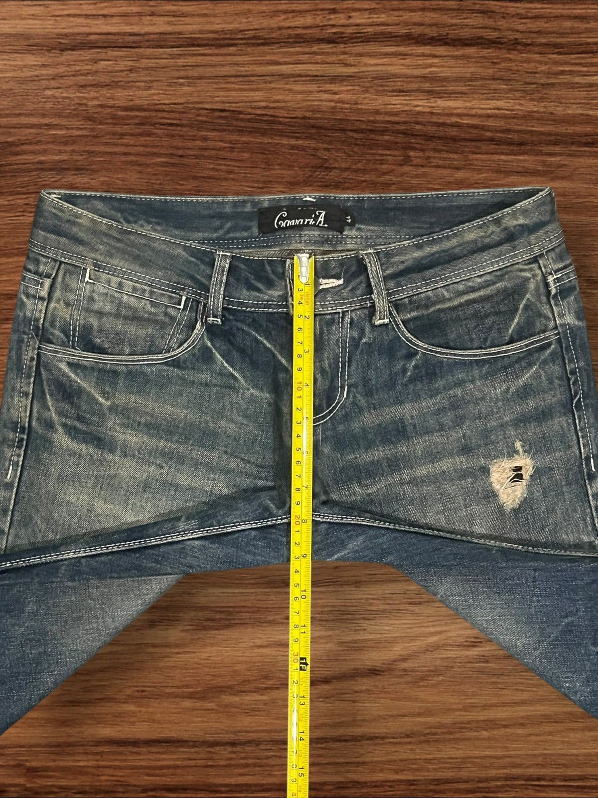If Six Was Nine Vintage Japanese Brand Cavaria Distressed Whisker Flare Jean Size US 30 / EU 46 - 15 Thumbnail