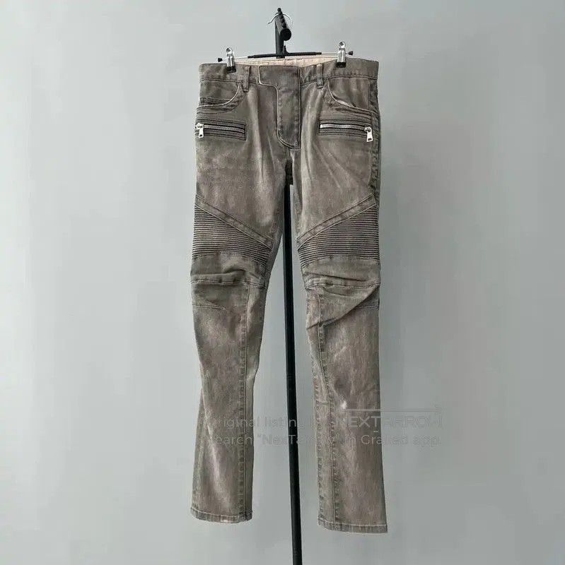 Balmain Balmain Gray Cotton Casual Pants for Men . Size US 26 / EU 42 - 1 Thumbnail