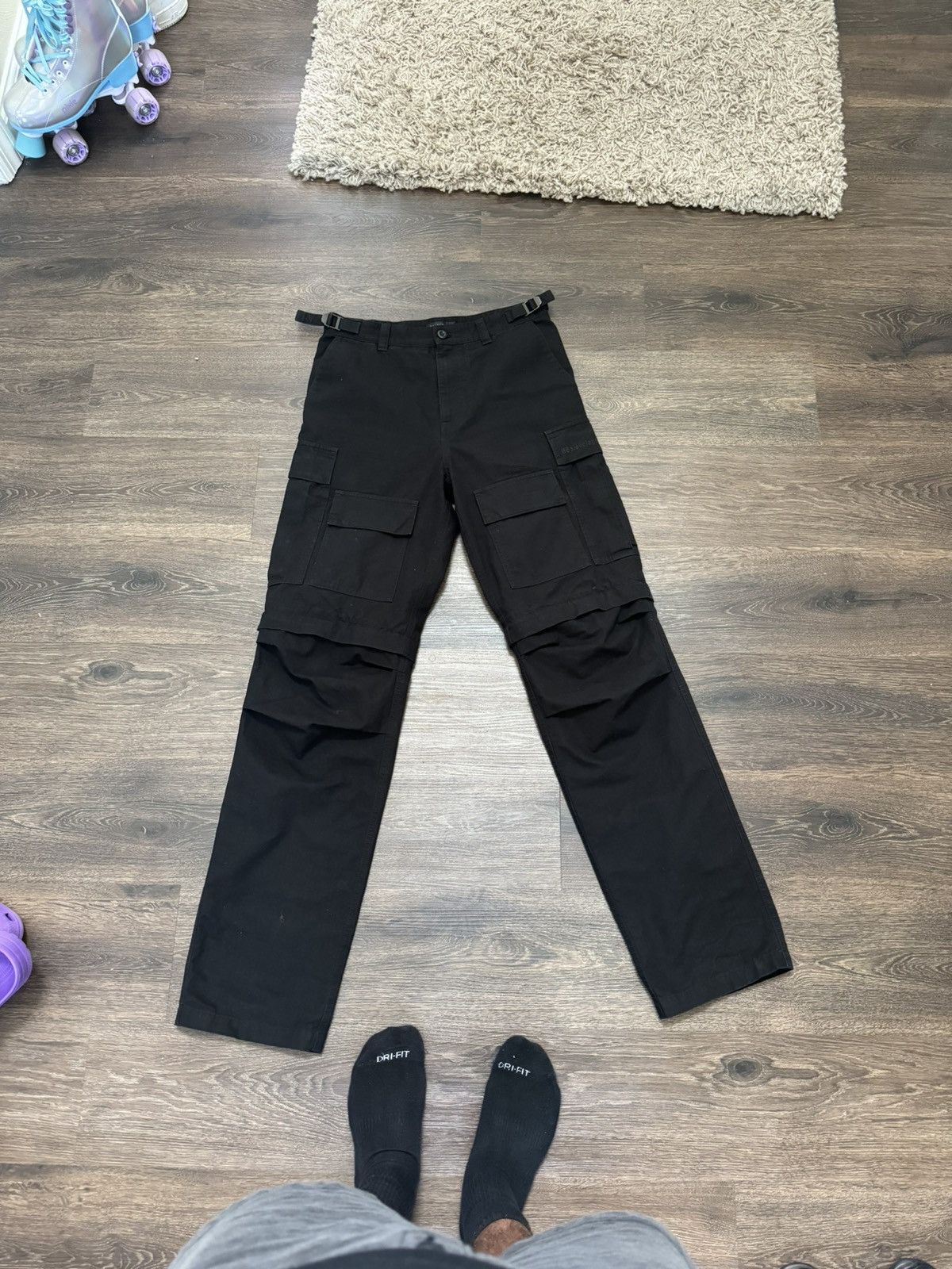 image of Balenciaga Cargo Pants in Black, Men's (Size 30)