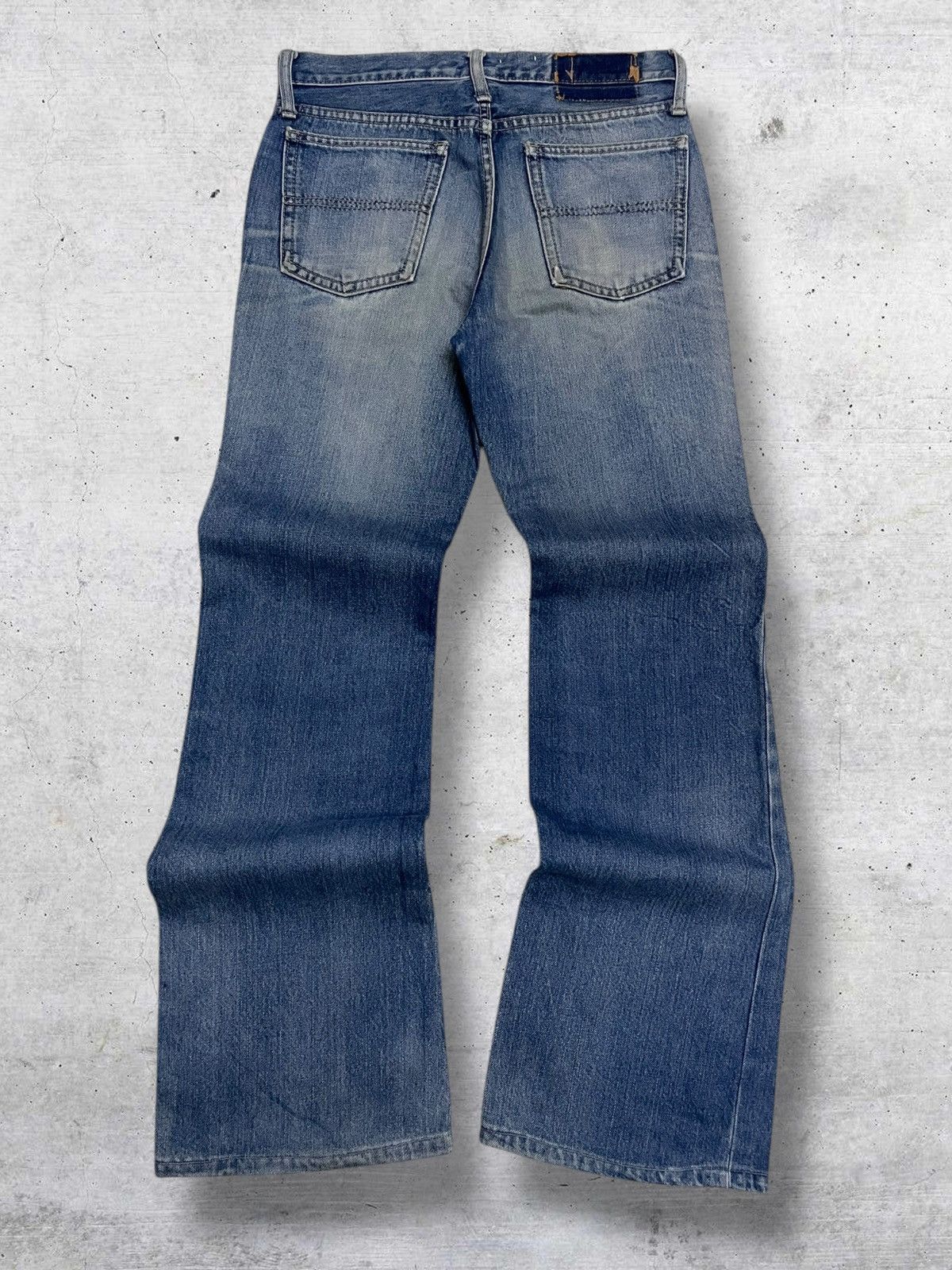 Big John VINTAGE 80S BIG JOHN DESIGNER FLARED CUT DISTRESSED DENIM Size US 28 / EU 44 - 9 Thumbnail