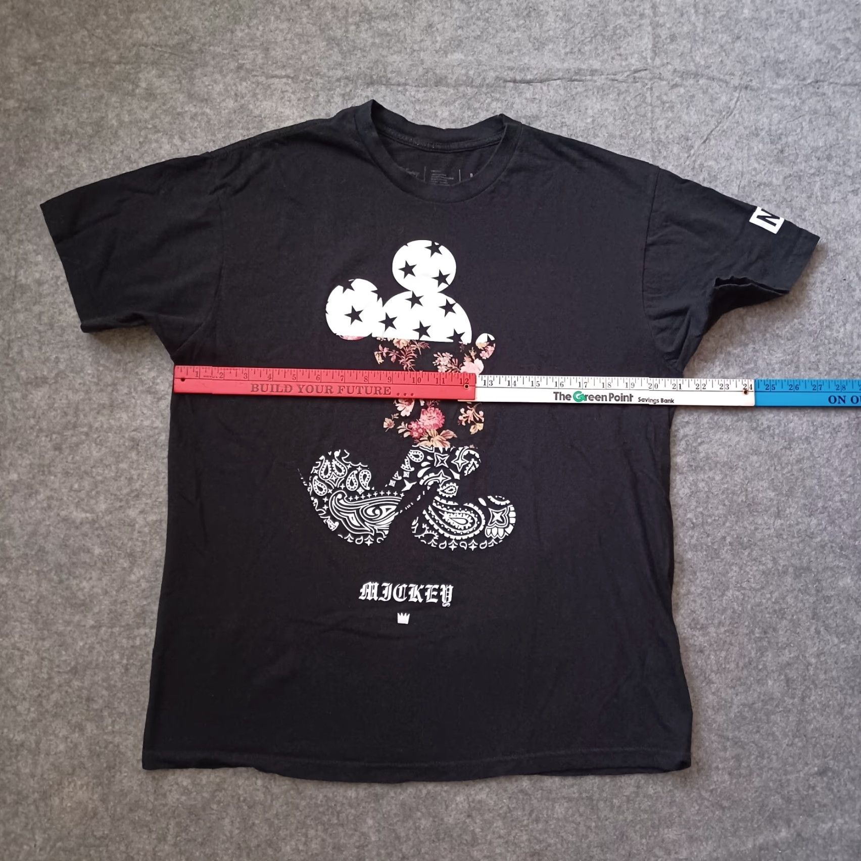 Disney Disney T Shirt Mens Large Black Mickey Mouse Neff Jumbo Logo Short Sleeve Size US L / EU 52-54 / 3 - 4 Thumbnail