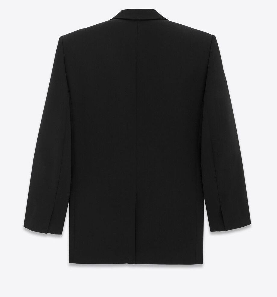 Saint Laurent Paris o1s1wg110326 782771 Oversized Tuxedo Jacket Grain De Poudre Size US S / EU 44-46 / 1 - 3 Thumbnail