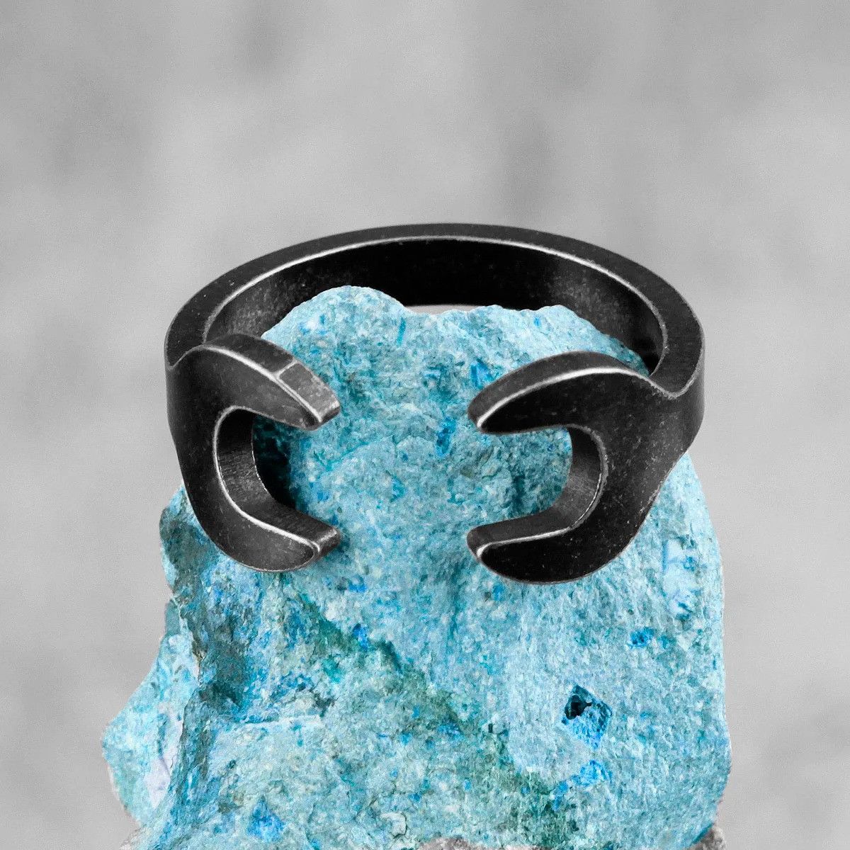 Jewelry Retro Black Wrench Ring Streetwear Jewelry Fashion Gift Size ONE SIZE - 5 Thumbnail