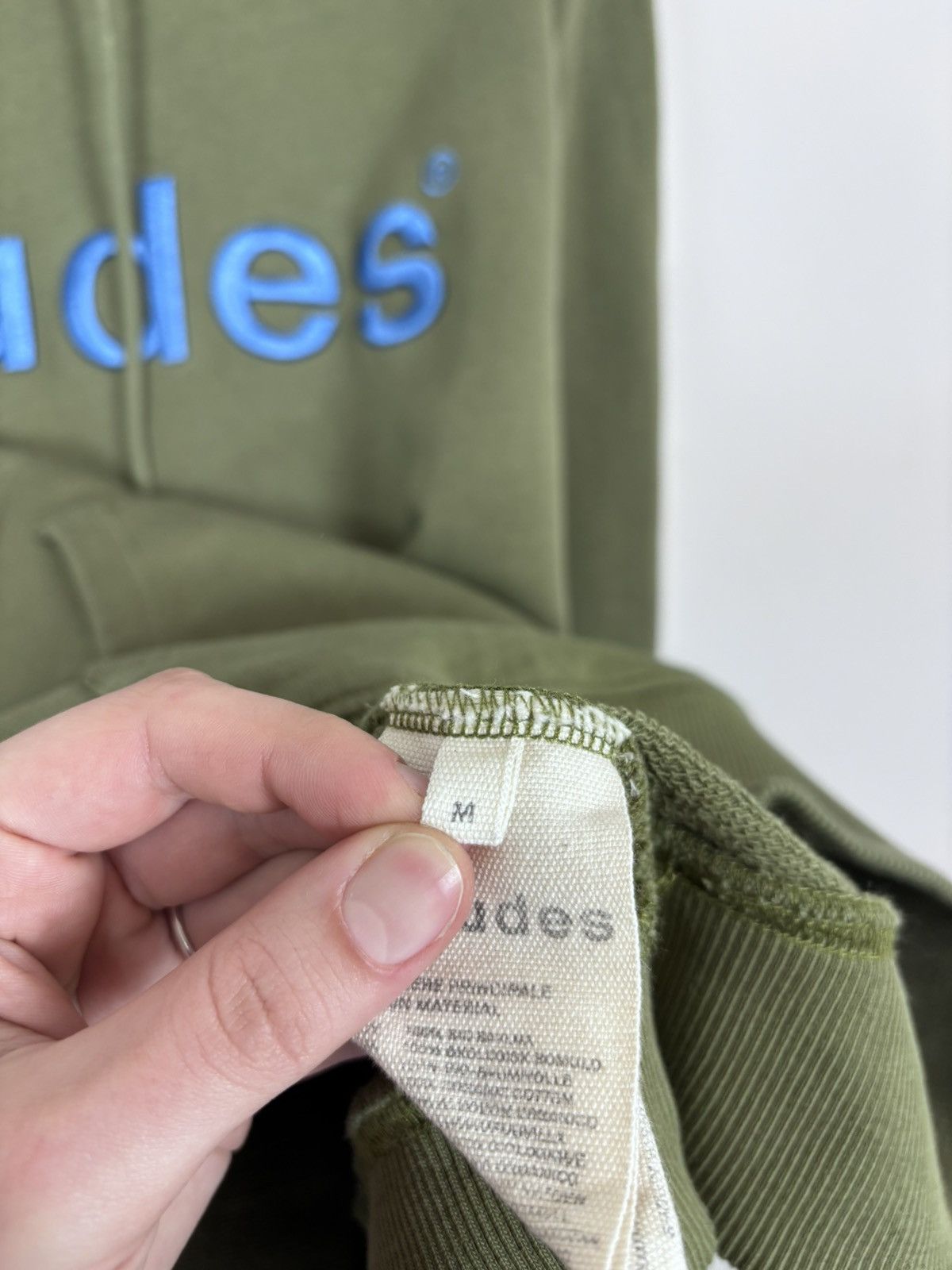 Etudes Etudes Studio Klein Big Embroidered Logo Olive Green Hoodie Size US M / EU 48-50 / 2 - 13 Thumbnail