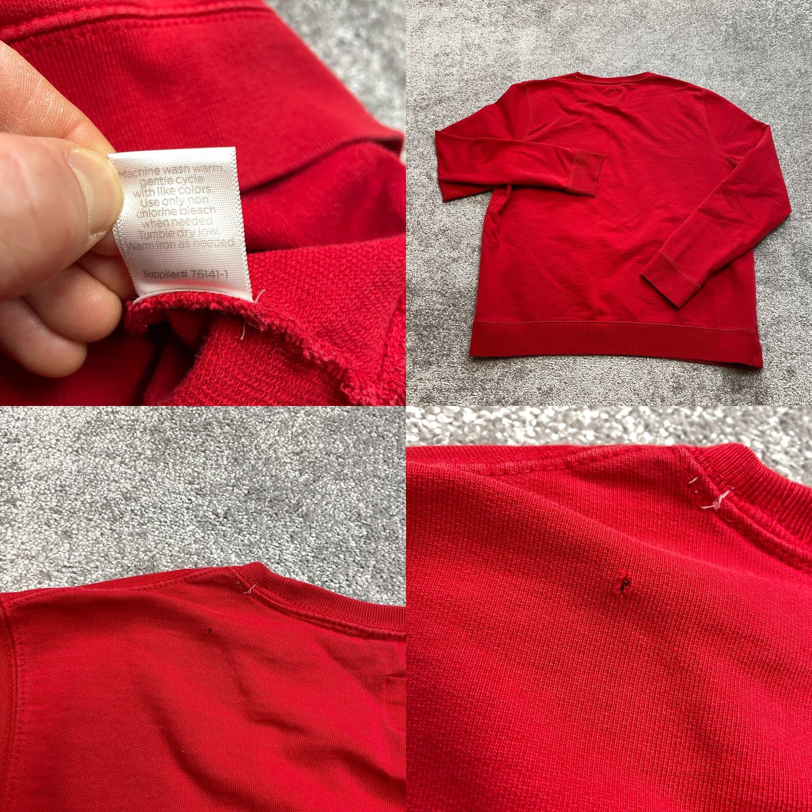 Vintage VINTAGE J. C. Penney Sweatshirt Unisex Adults Sweatshirt XL Red Crew Neck Pullover Solid Cotton Knit Top Size US XL / EU 56 / 4 - 8 Thumbnail