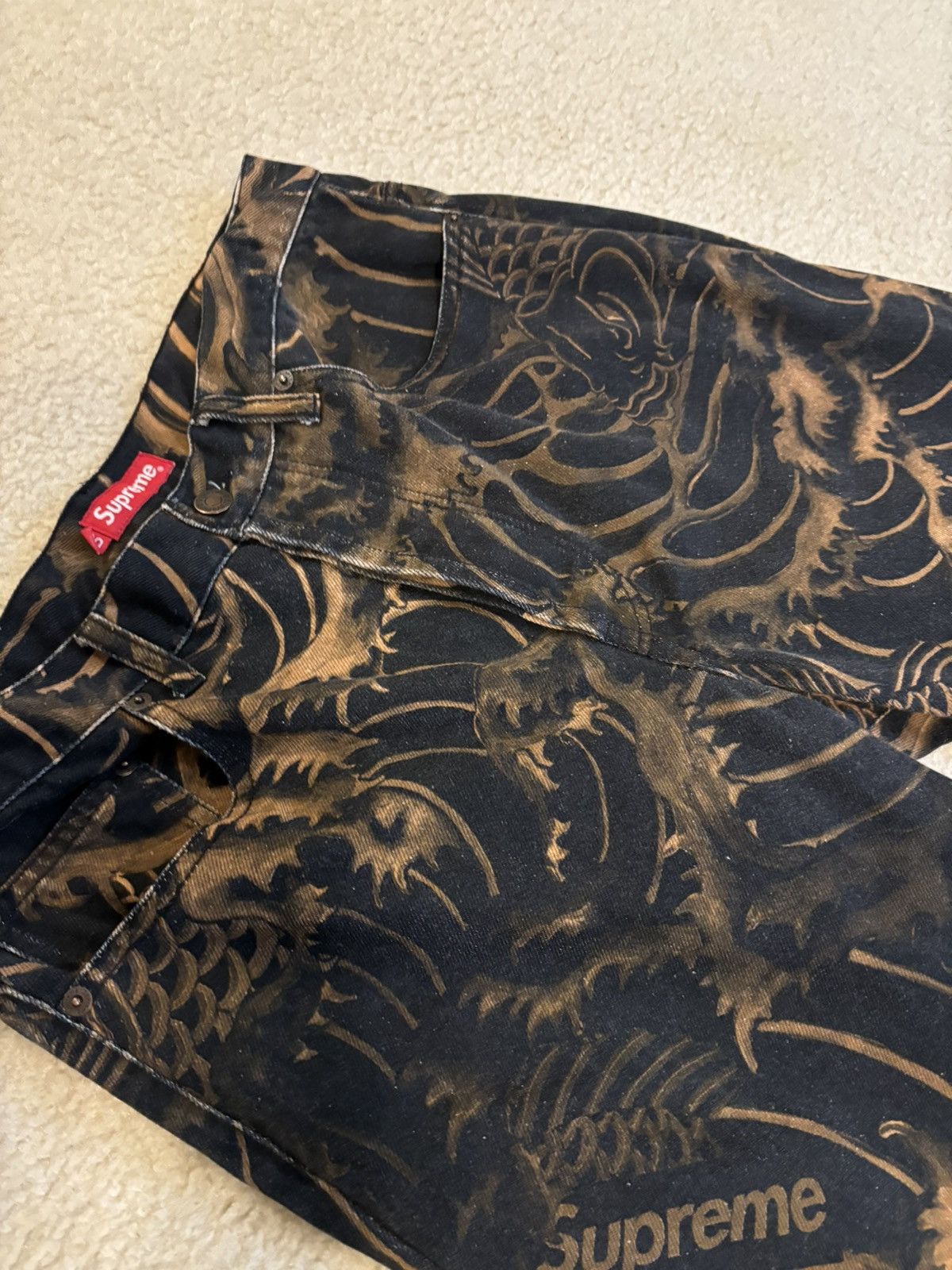 Supreme Supreme Waves Jeans Navy Gold Size US 30 / EU 46 - 3 Thumbnail
