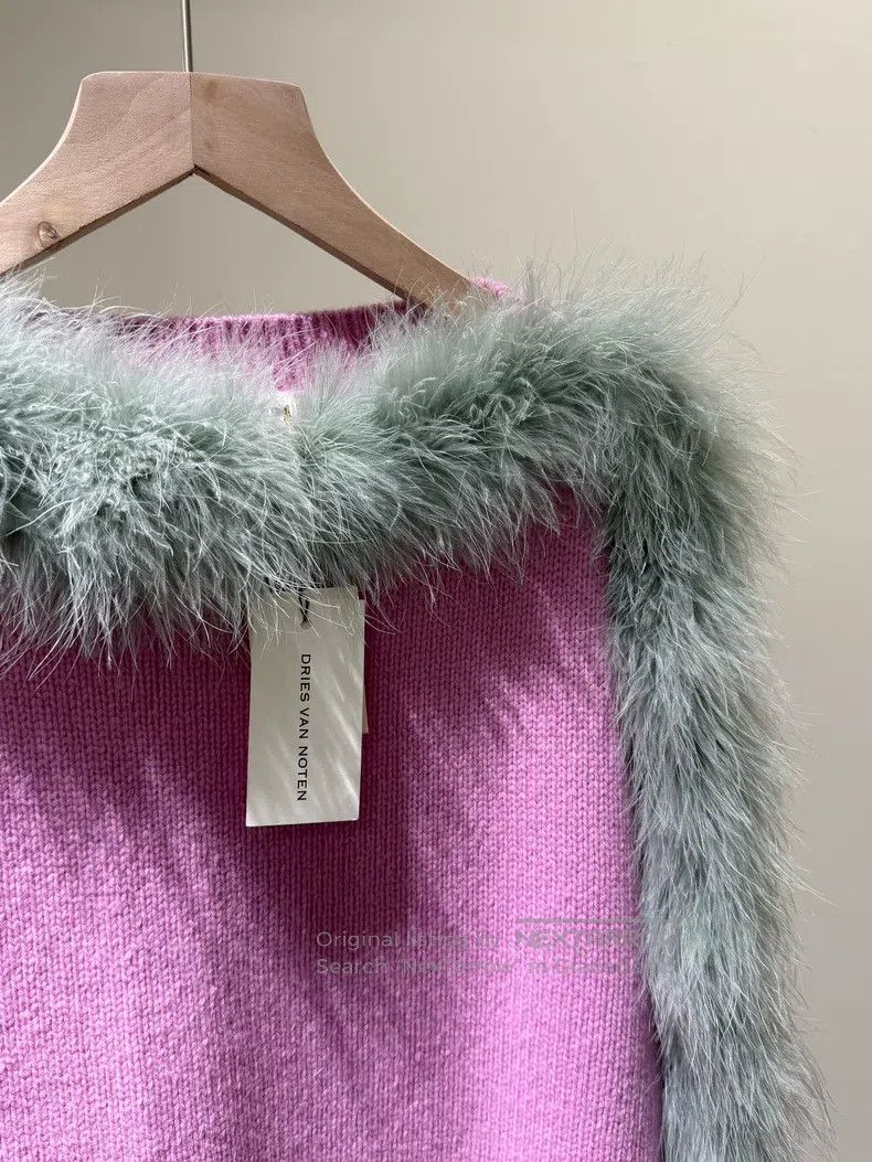 Dries Van Noten Dries Van Noten Purple Fuzzy Cape Sweater Size XS / US 0-2 / IT 36-38 - 5 Thumbnail