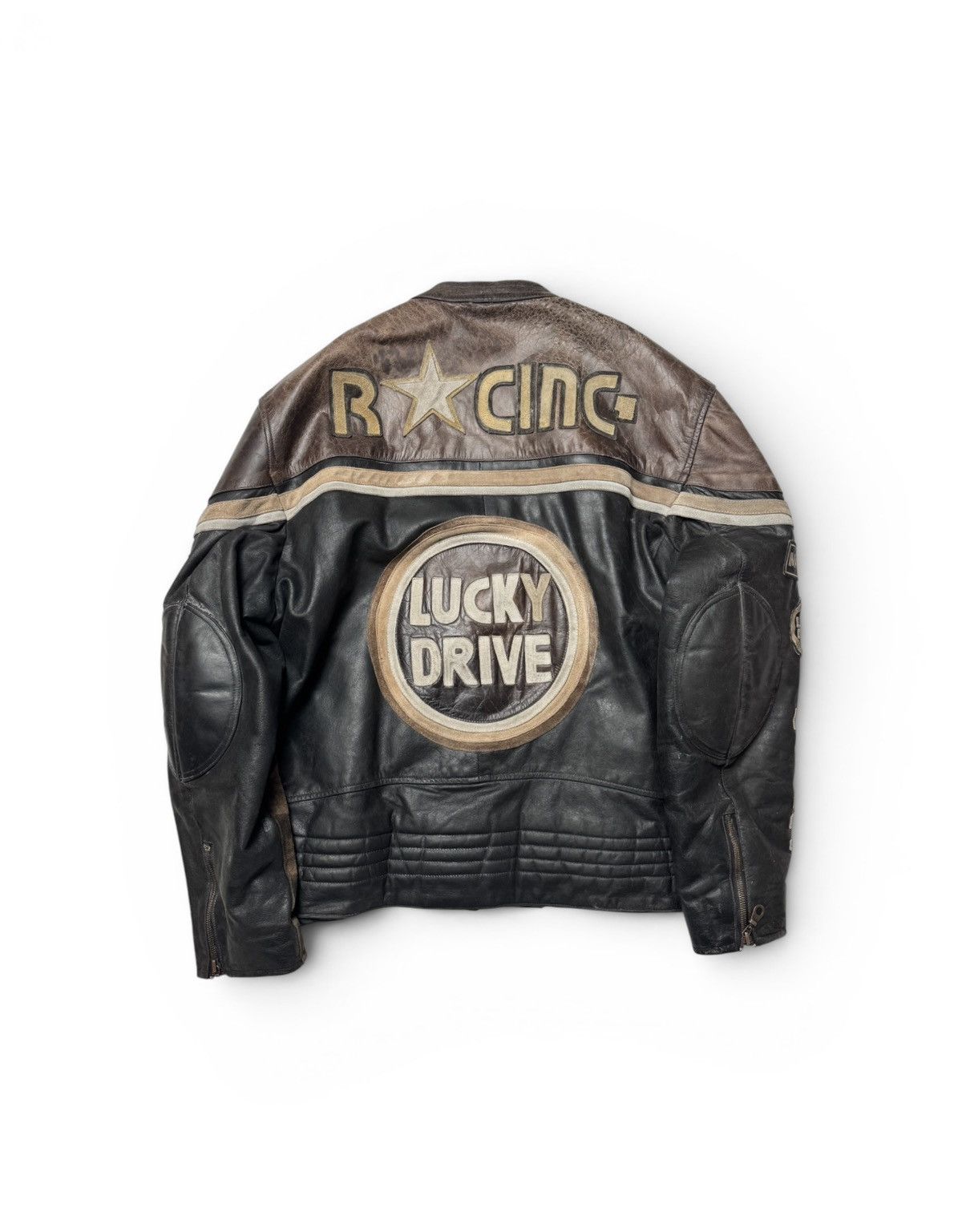 Vintage Vintage LukcyDrive Leather Racing Jacket Size US XXL / EU 58 / 5 - 2 Thumbnail