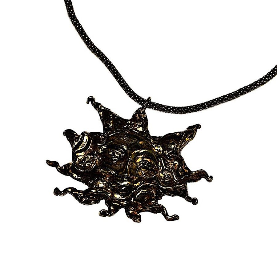 Hermes Authentic Vintage Hermès Gold Plated Sun Pendant Necklace Size ONE SIZE - 4 Thumbnail