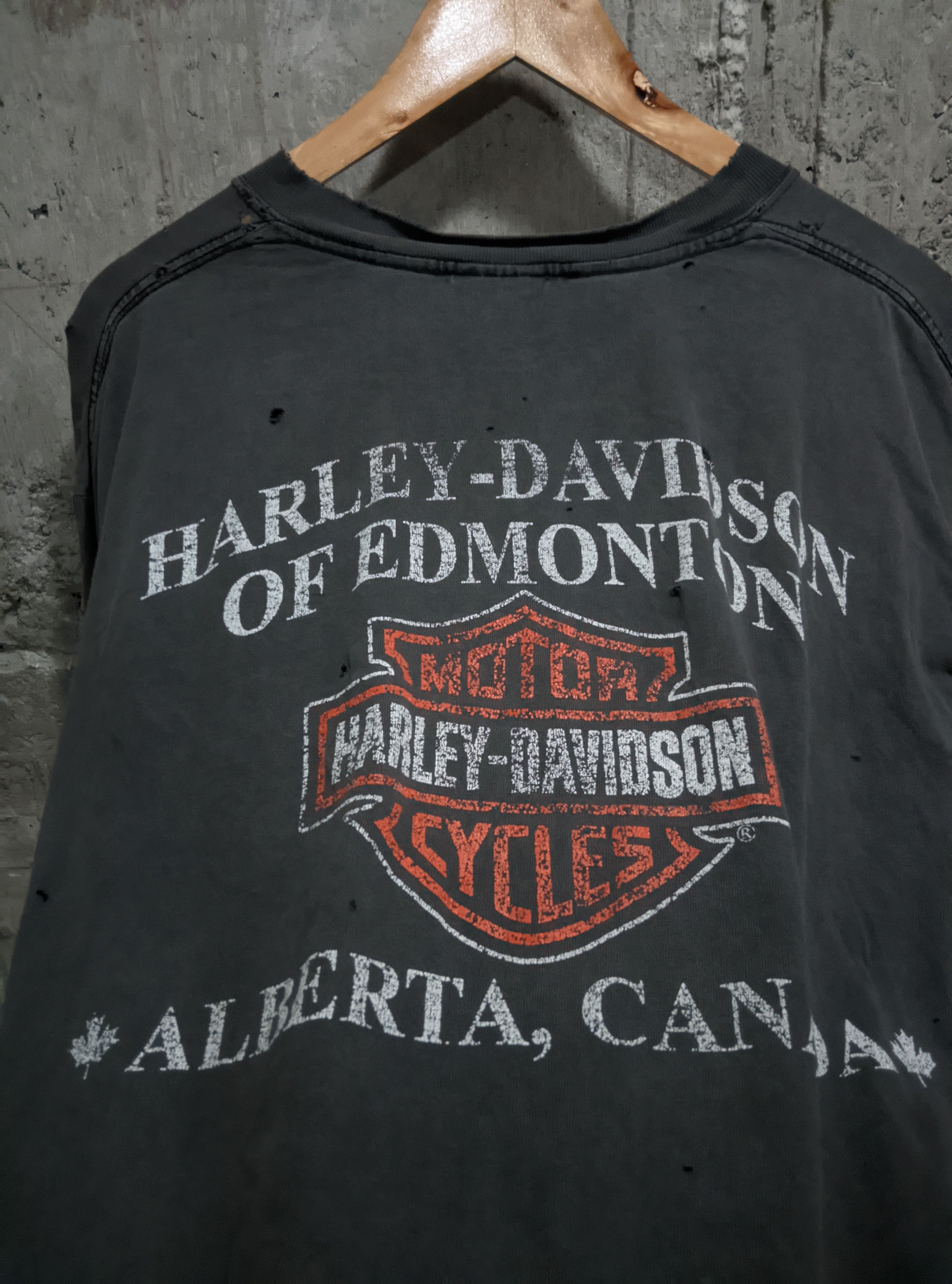 Harley Davidson Vintage 90s thrashed Harley Davidson distress grunge WCC ERD Size US XL / EU 56 / 4 - 10 Thumbnail