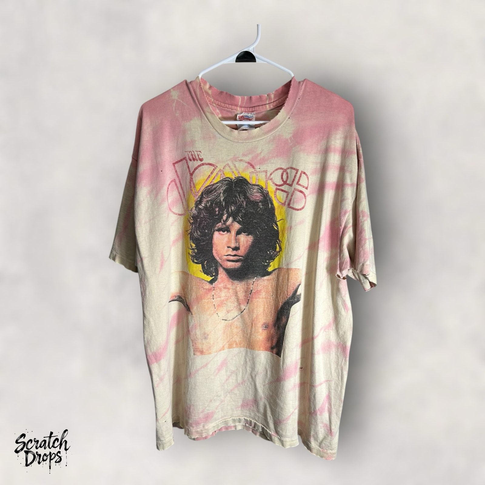 Hanes VTG 90s The Doors Jim Morrison Tie Dye T-Shirt XL USA Size US XL / EU 56 / 4 - 2 Thumbnail