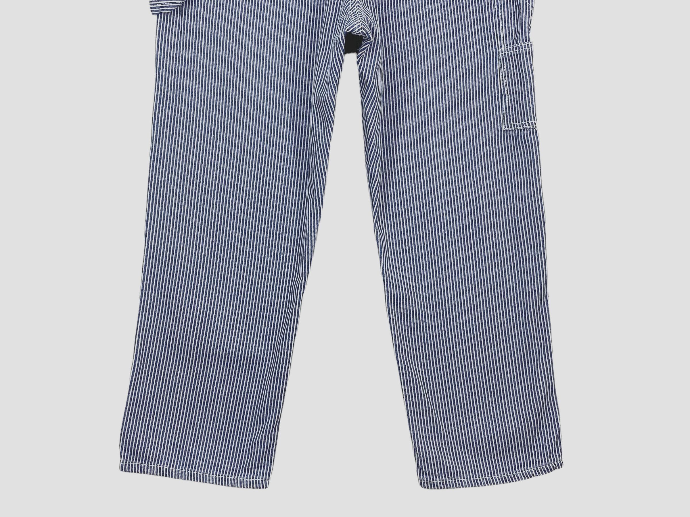 Japanese Brand W Closet Denim Bib Overalls Hickory Workwear Size US 35 - 8 Thumbnail