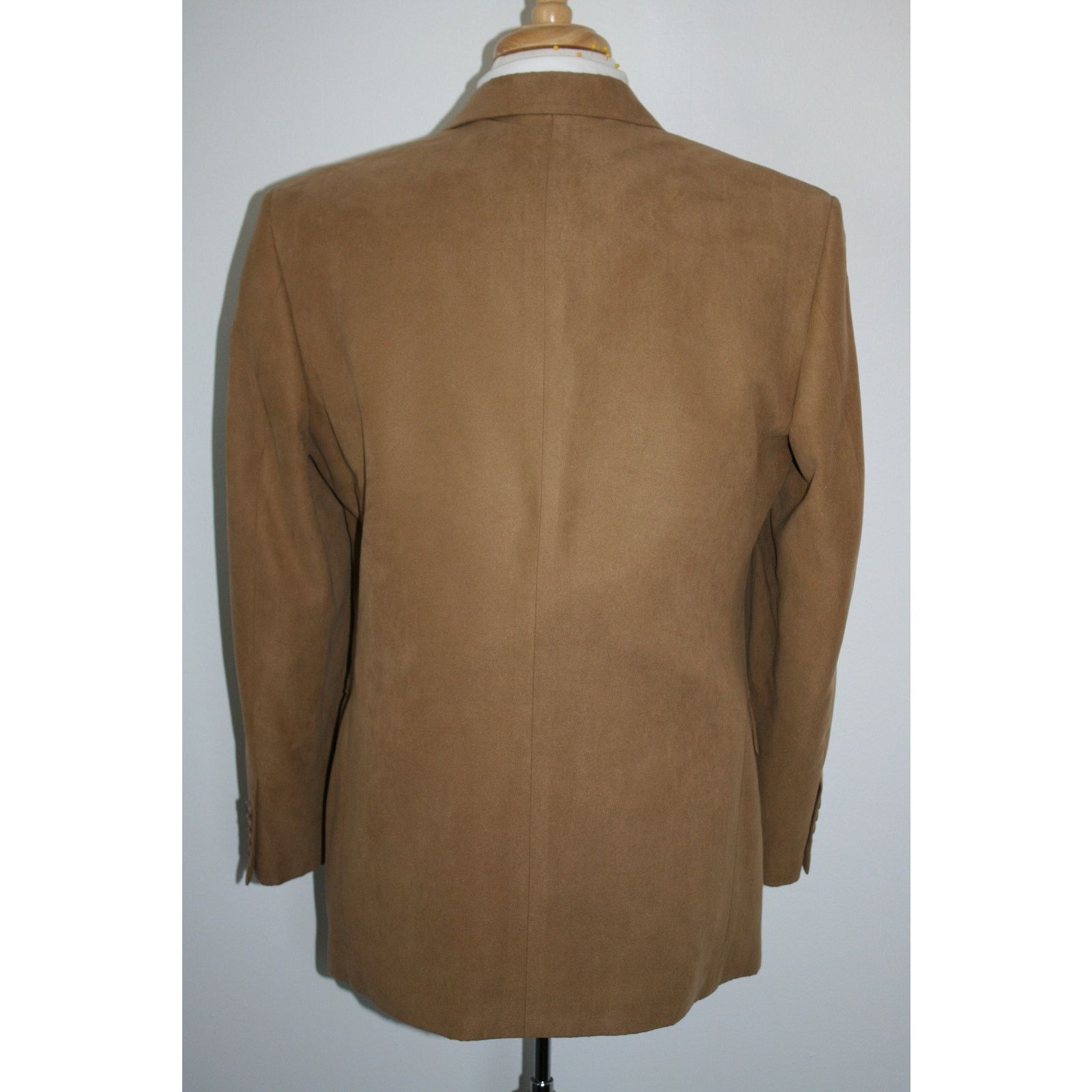 Alfani 42R Alfani Faux Suede Blazer 42R, Brown Polyester Sport Coat Size 42R - 4 Thumbnail