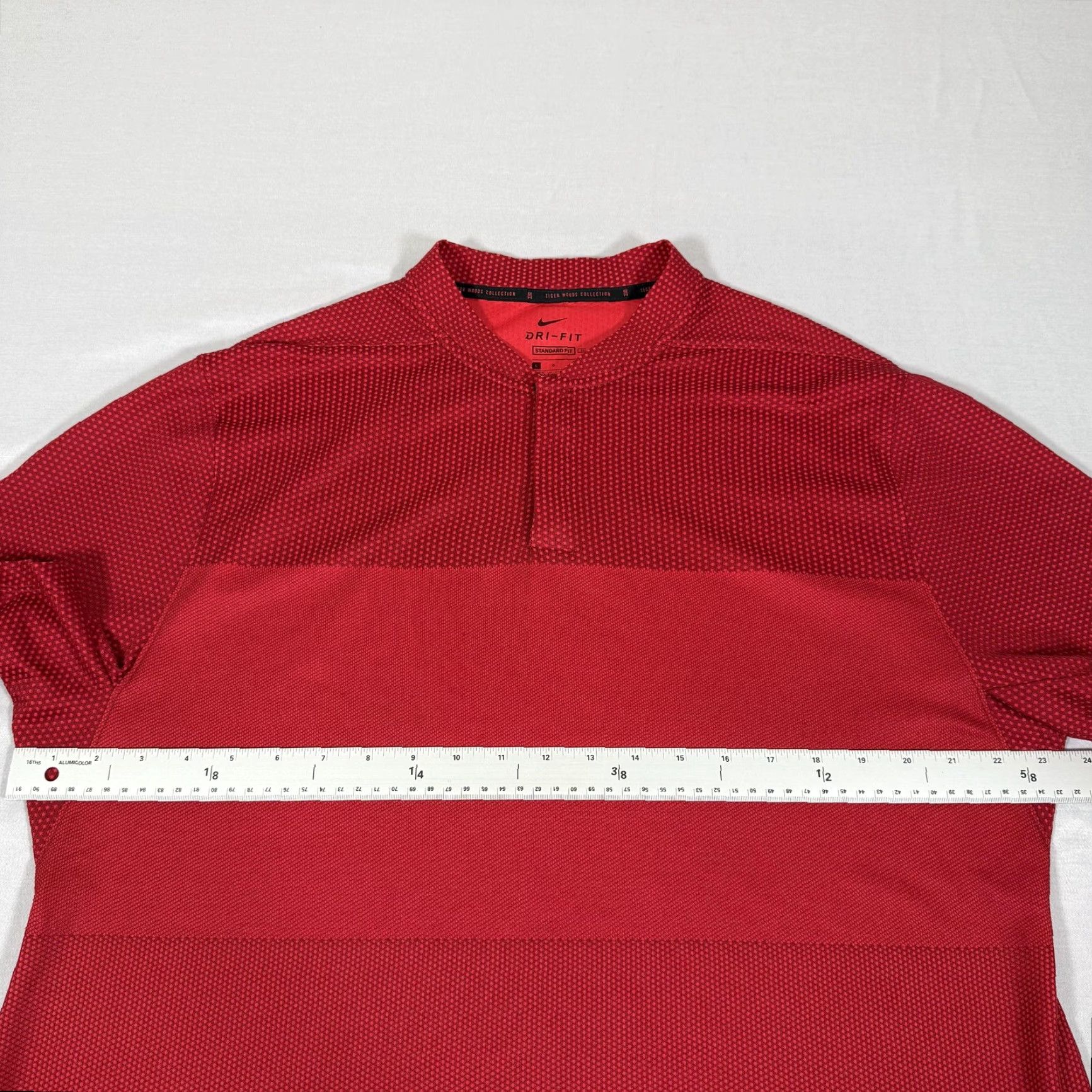 Nike Nike Tiger Woods Polo Shirt Mens Large Red Dri-Fit Performance Golf Mock Neck 1/4 Zip Breathable Moisture Wicking Quick Dry Size US L / EU 52-54 / 3 - 4 Thumbnail
