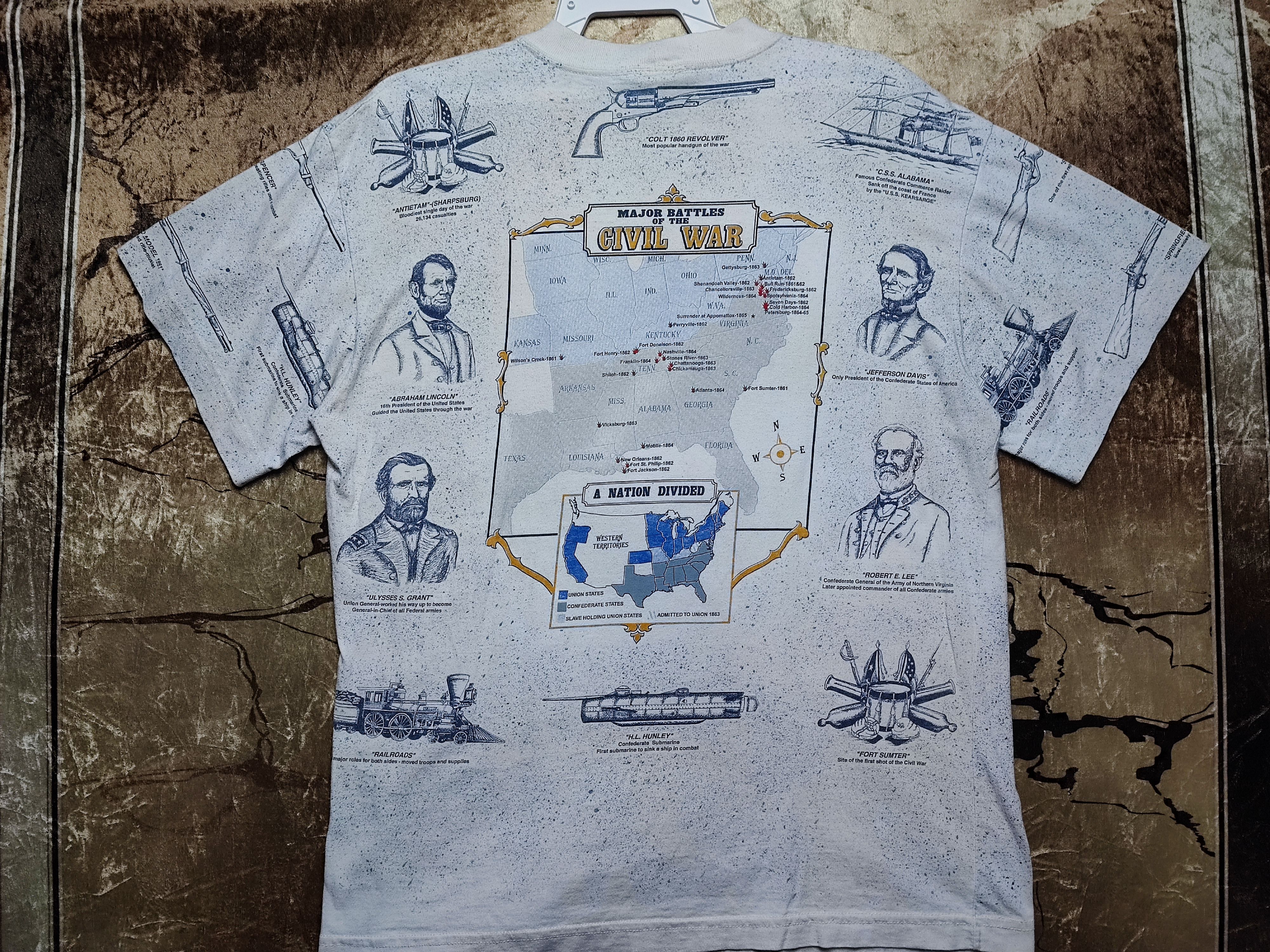 Vintage The Civil War AOP T-Shirt Size US M / EU 48-50 / 2 - 2 Thumbnail