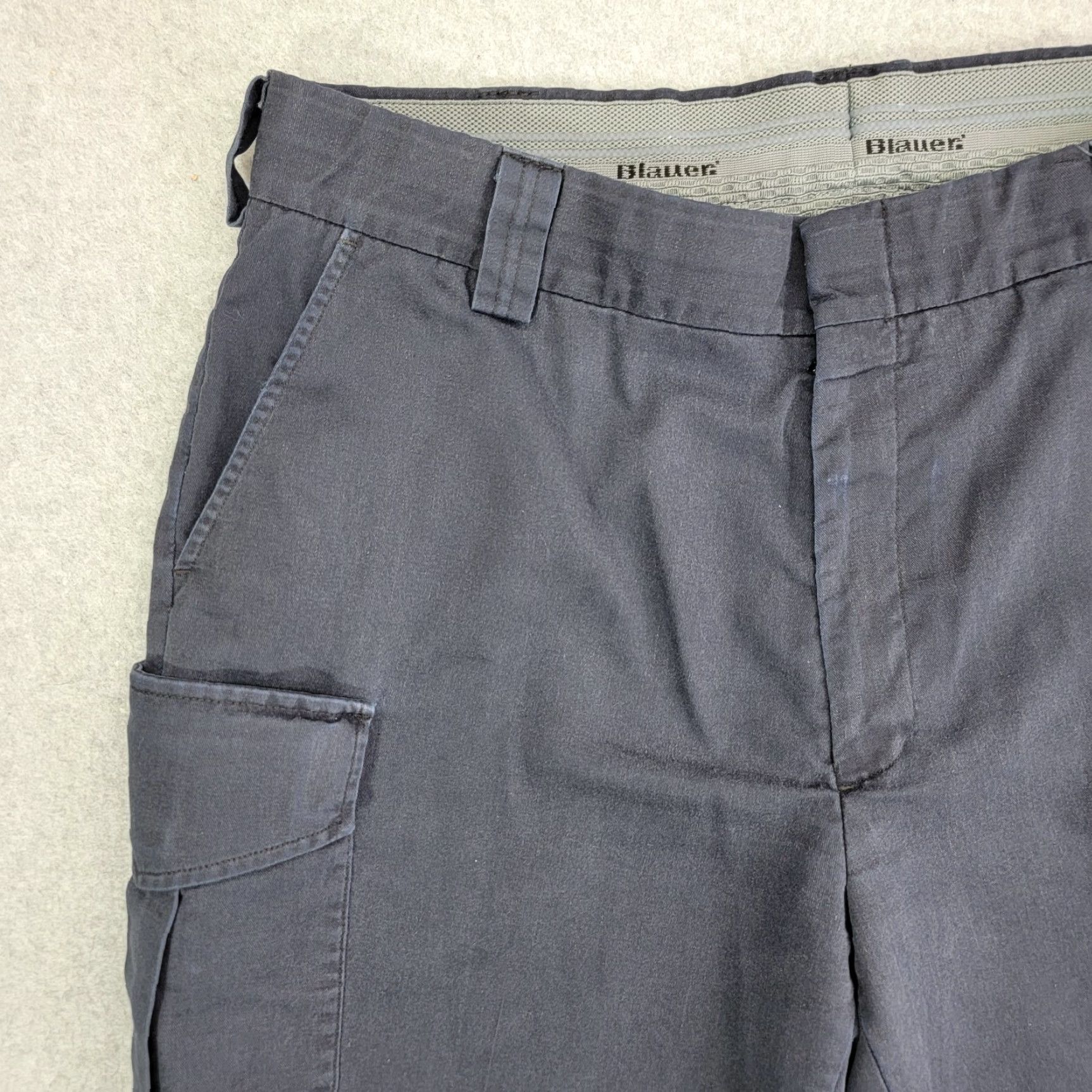 Vintage Blauer Tactical Pants Mens 38x28 Navy Blue Cargo Pockets Straight utility 8810X Size US 38 / EU 54 - 2 Thumbnail
