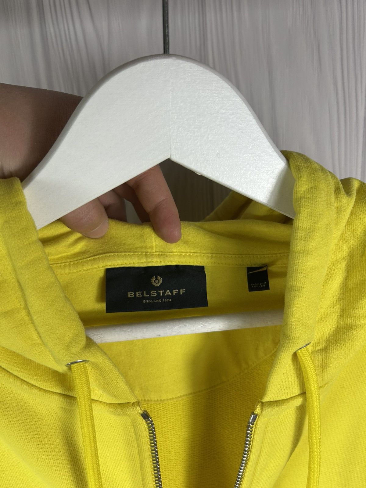 Belstaff Belstaff England Yellow Zip Hoodie Size XL 100% Cotton Size US XL / EU 56 / 4 - 8 Thumbnail