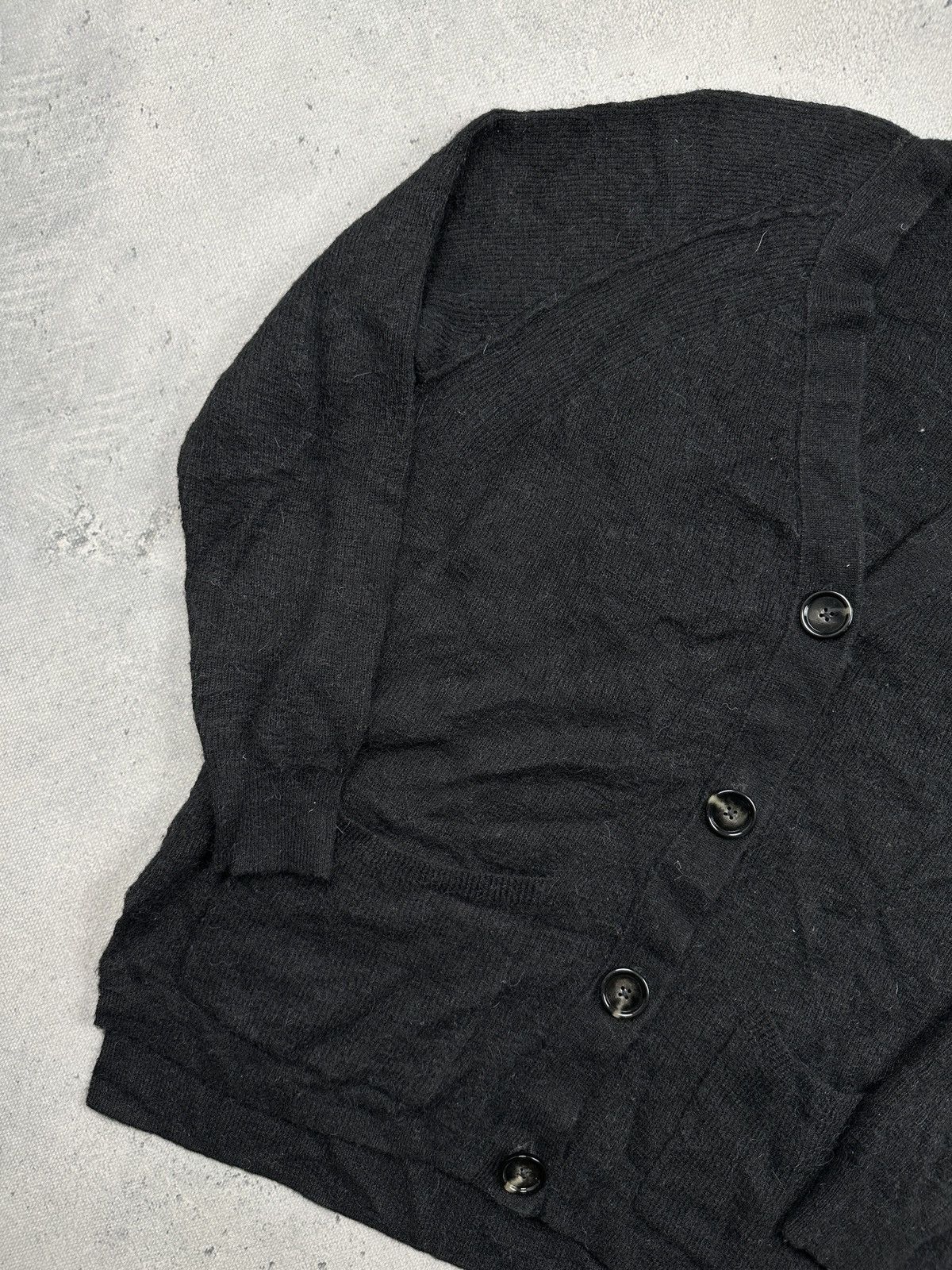 Acne Studios Acne Studios Black Alpaca Wool Cardigan Minimalist Archive Size M / US 6-8 / IT 42-44 - 2 Thumbnail