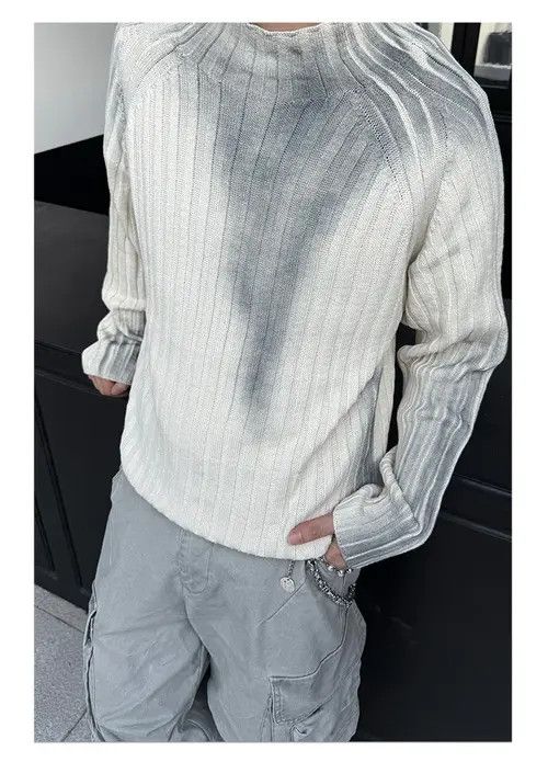 VIBE Tie Dye Stripe Knit Sweater Size US L / EU 52-54 / 3 - 3 Thumbnail