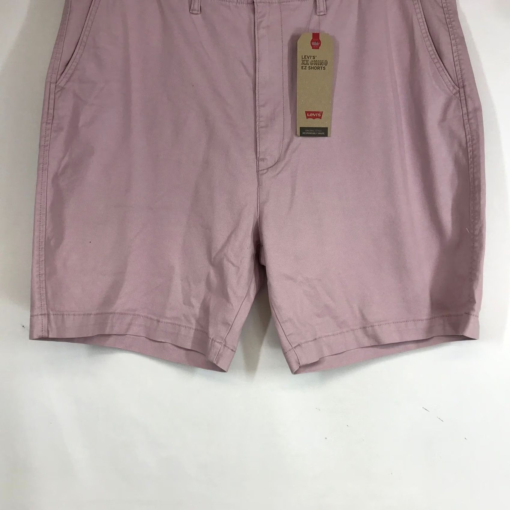 Levi's Levi's XX Chino EZ Shorts Mens XXL Pink Elastic Waist Stretch Relaxed Fit Size US 39 - 3 Thumbnail