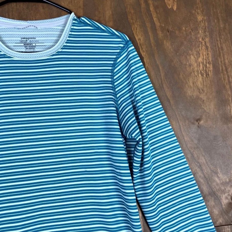 Patagonia Patagonia Shirt Womens Green Capilene Long Sleeve Midweight Baselayer Outdoor L Size L / US 10 / IT 46 - 5 Thumbnail