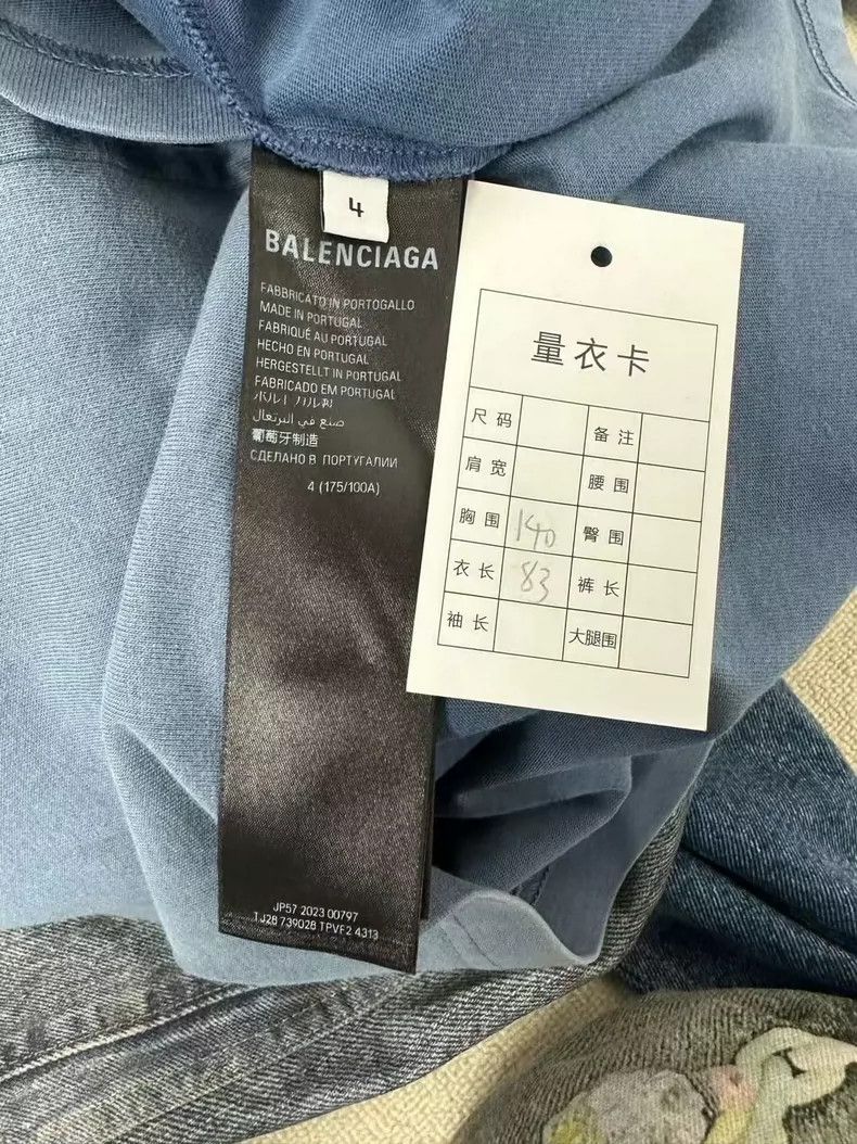 Balenciaga Balenciaga Phantom Overlapping Logo Short Sleeve T-Shirt Size US XL / EU 56 / 4 - 5 Thumbnail