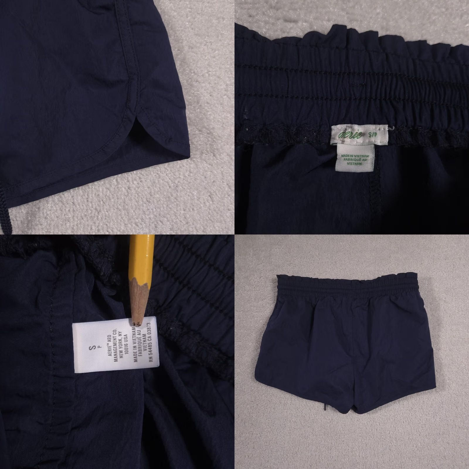 Vintage Aerie Shorts Womens Small Navy Blue Elastic Waist Running Athletic Gym Casual Size 28" / US 6 / IT 42 - 8 Thumbnail