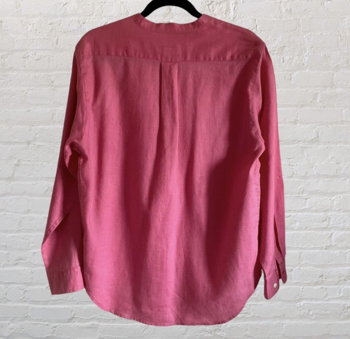 J.Crew HOT PINK J CREW LINEN BUTTON UP SHIRT BLOUSE TOP Size M / US 6-8 / IT 42-44 - 8 Thumbnail