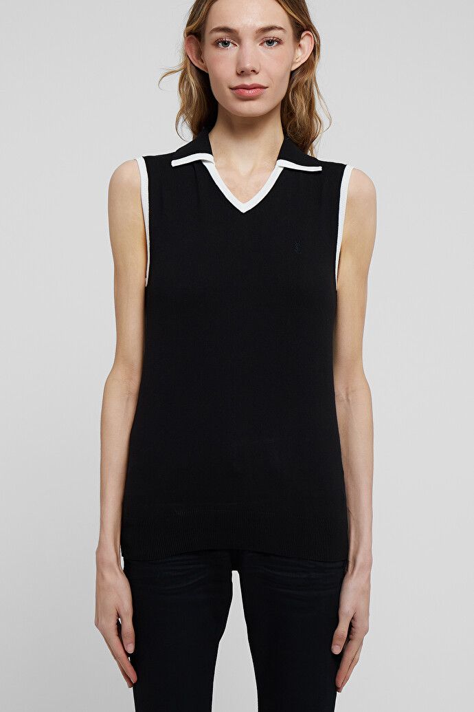 Saint Laurent Paris o1s1wg110625 690763 Cassandre Sleeveless Polo Sweater Knit Size US M / EU 48-50 / 2 - 4 Thumbnail