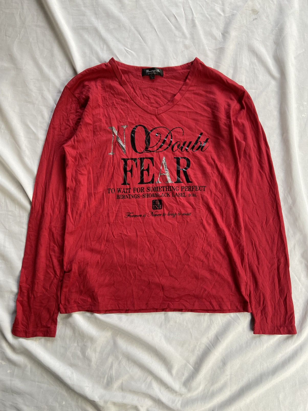 image of Beaumere No Doubt Fear Long Sleeve in Red, Men's (Size Medium)